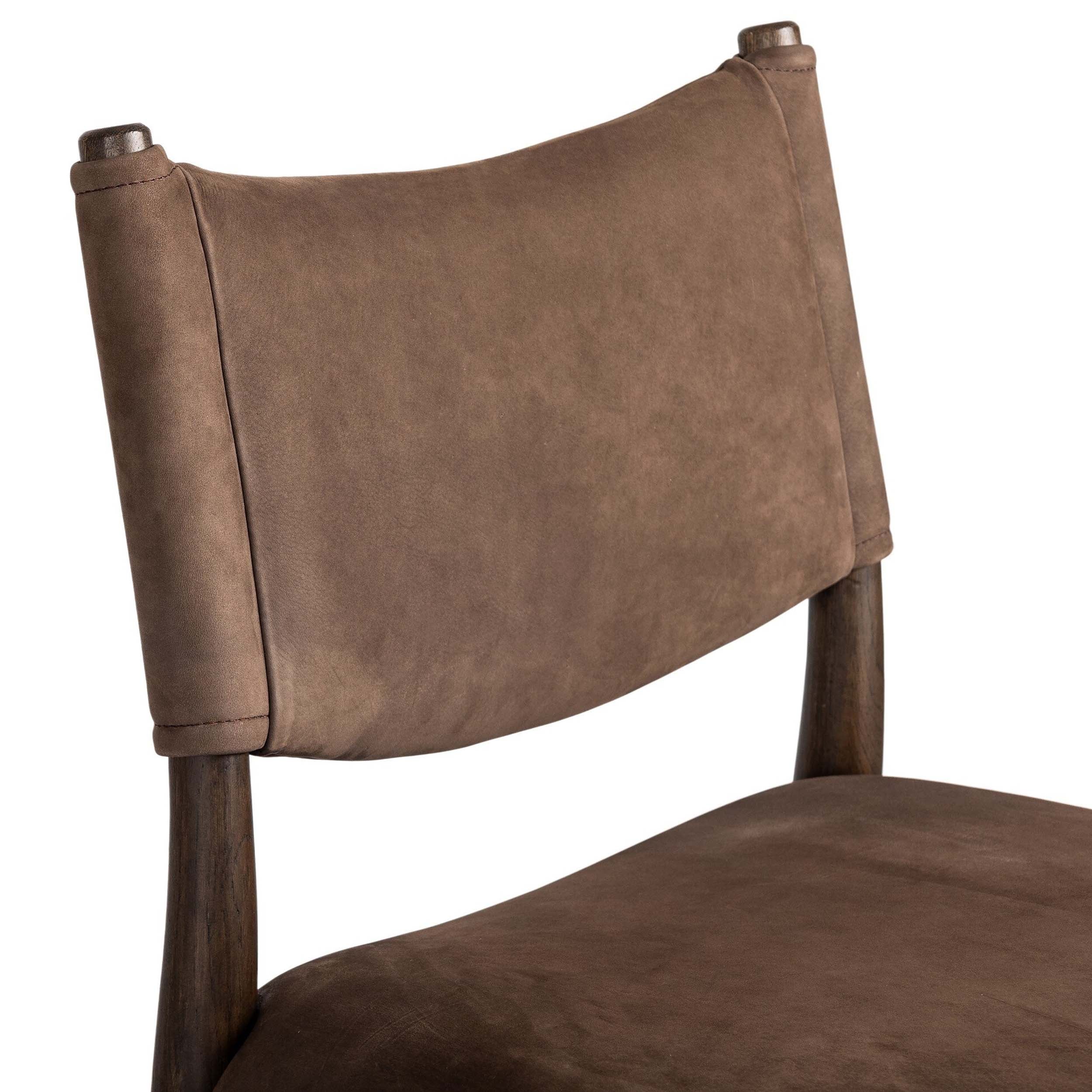 Jayla Counter Stool, Nubuck Cigar