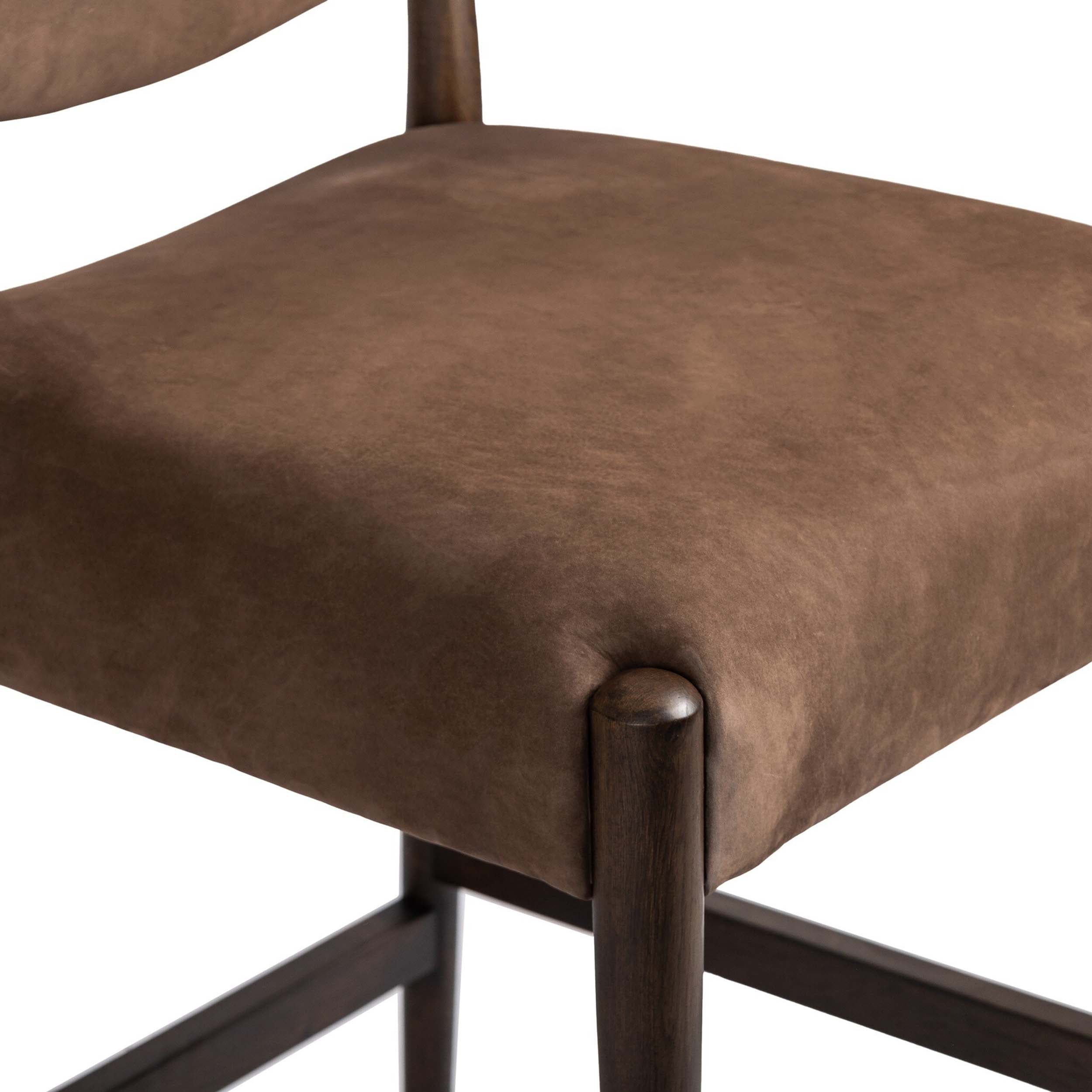 Jayla Counter Stool, Nubuck Cigar