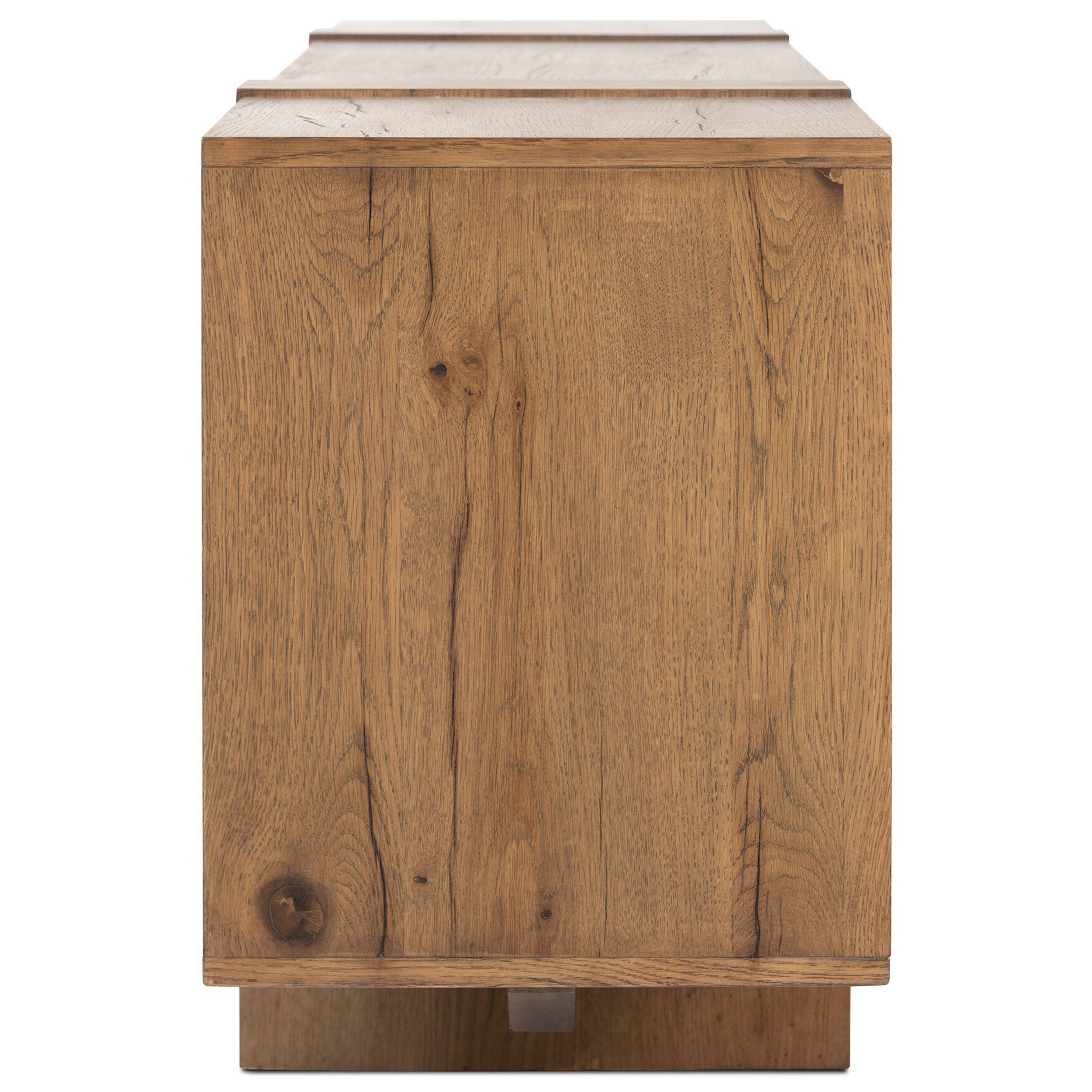 Fisher Media Console, Rustic Amber Oak