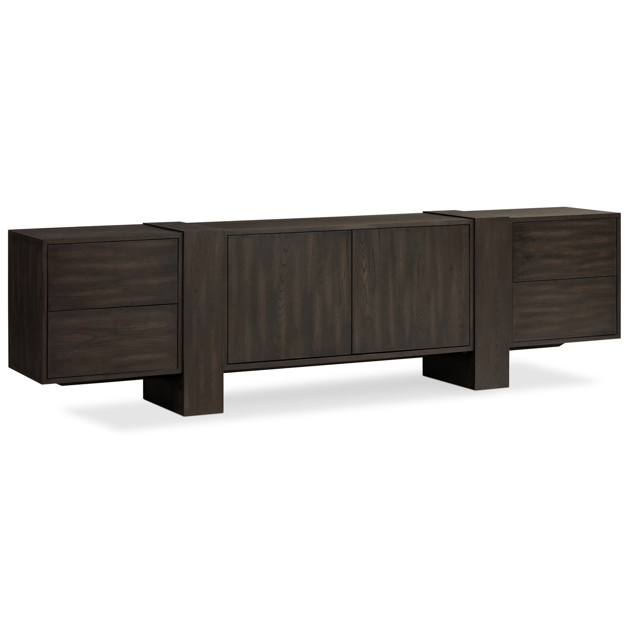 Fisher Media Console, Smoked Black Veneer
