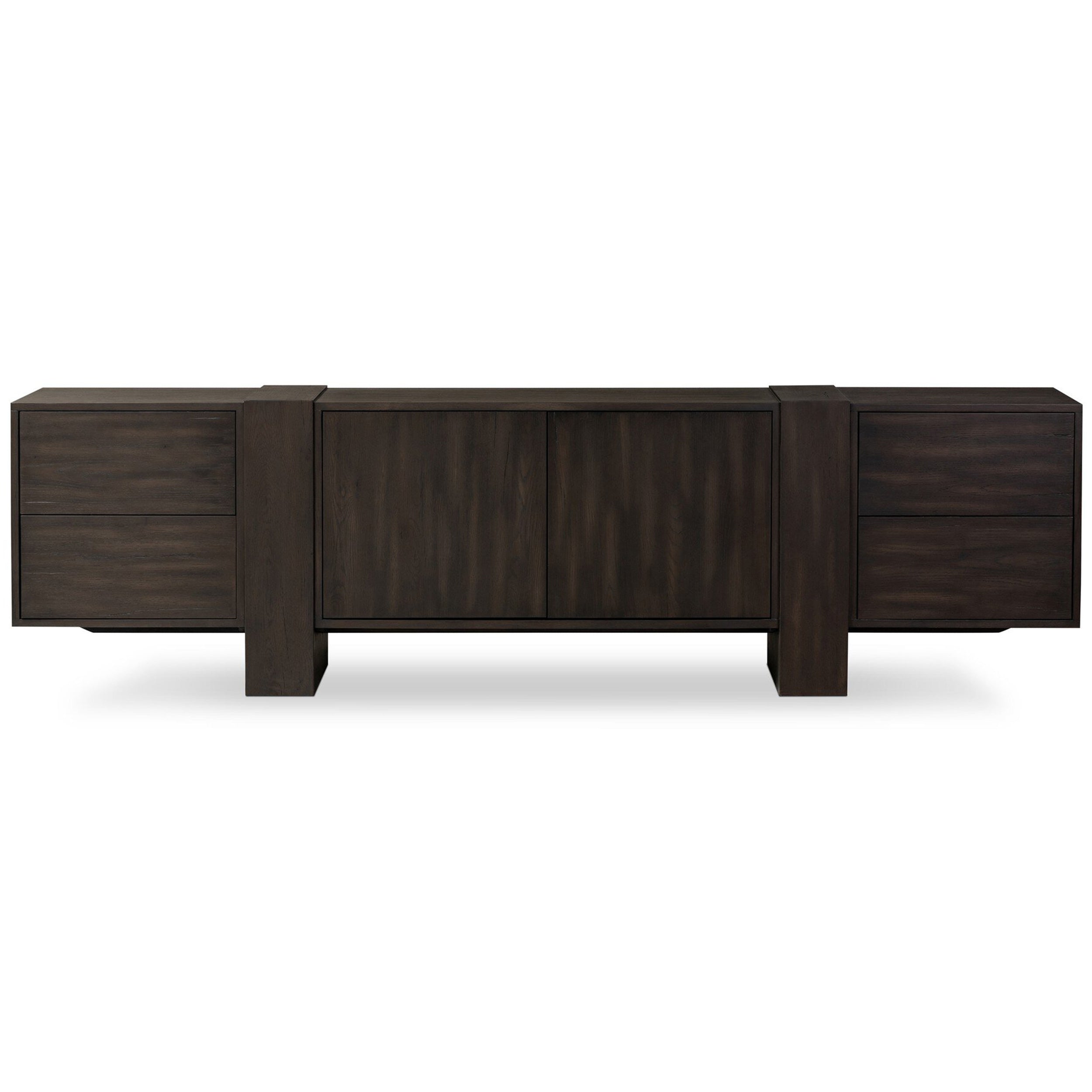 Fisher Media Console, Smoked Black Veneer
