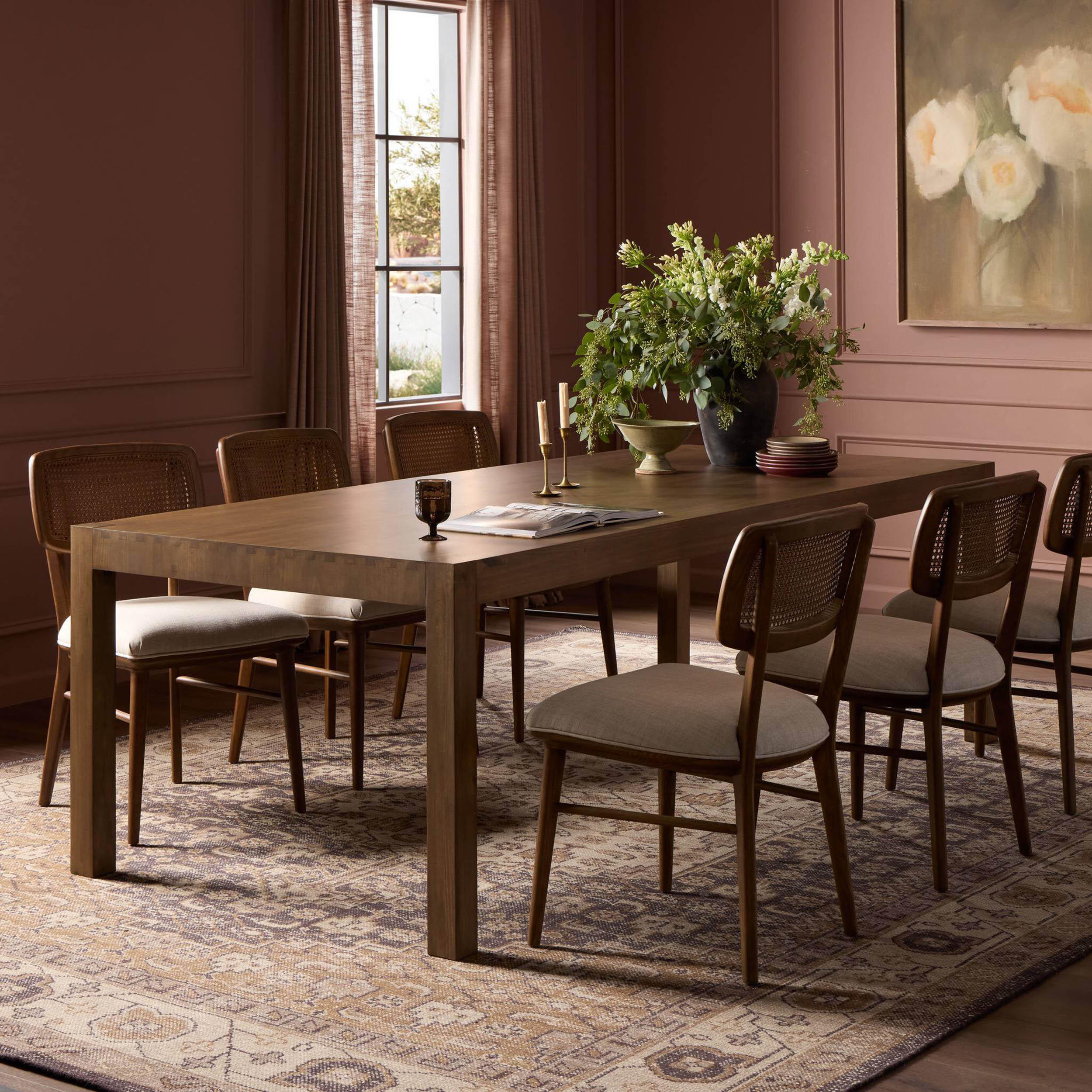 Isador Dining Table, Auburn Poplar