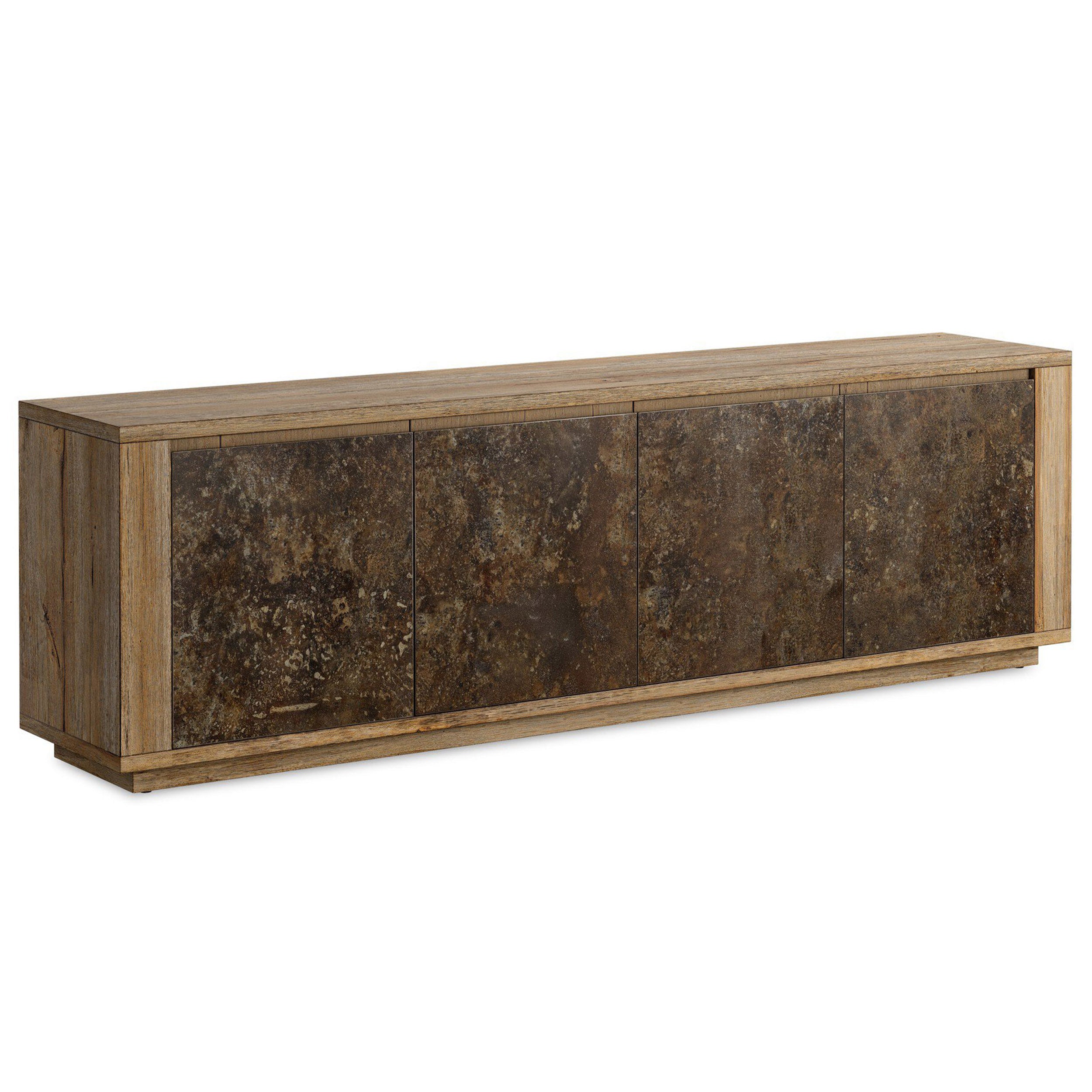 Redondo Media Console, Burnt Bleached Oak Resawn