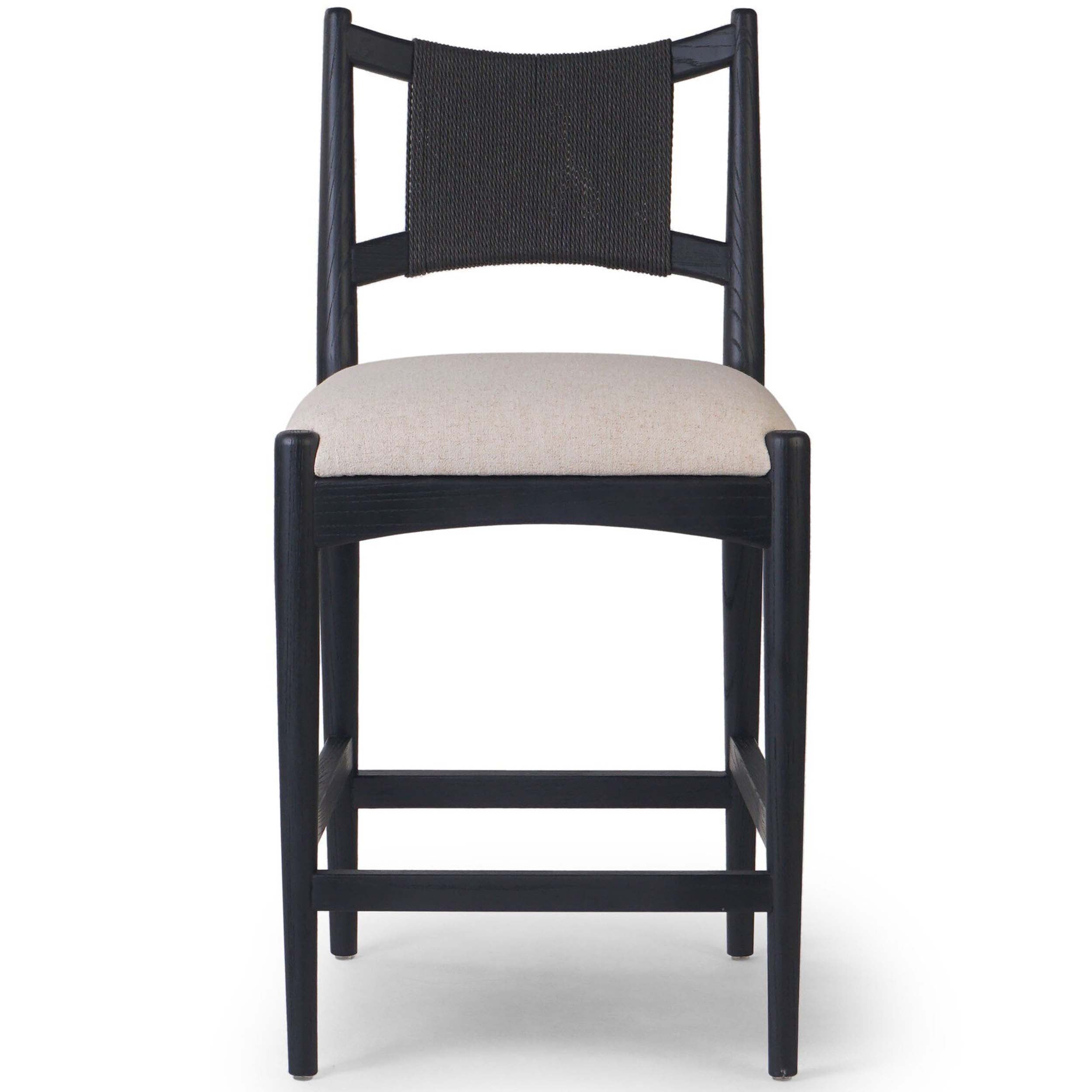 Haddon Counter Stool, Antwerp Natural, Brushed Ebony