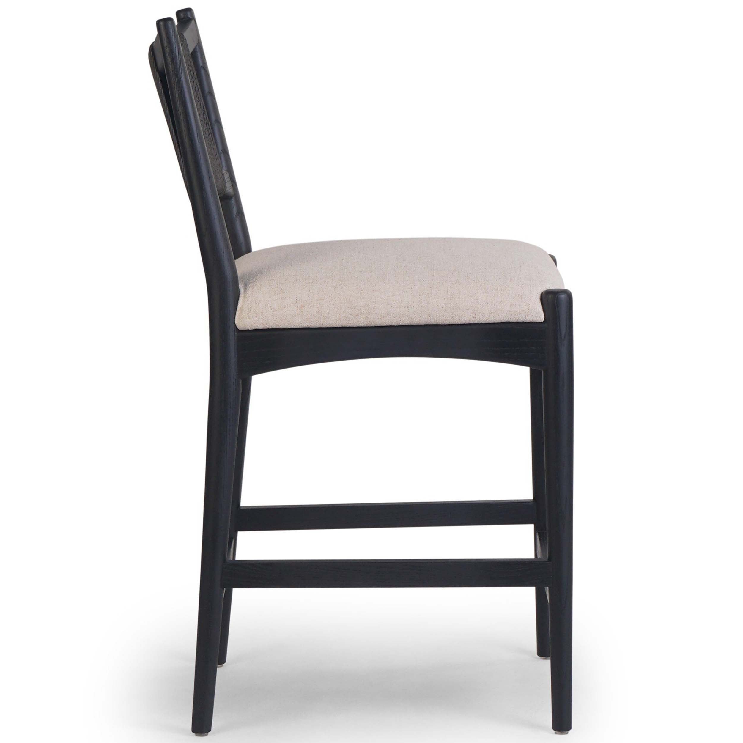 Haddon Counter Stool, Antwerp Natural, Brushed Ebony