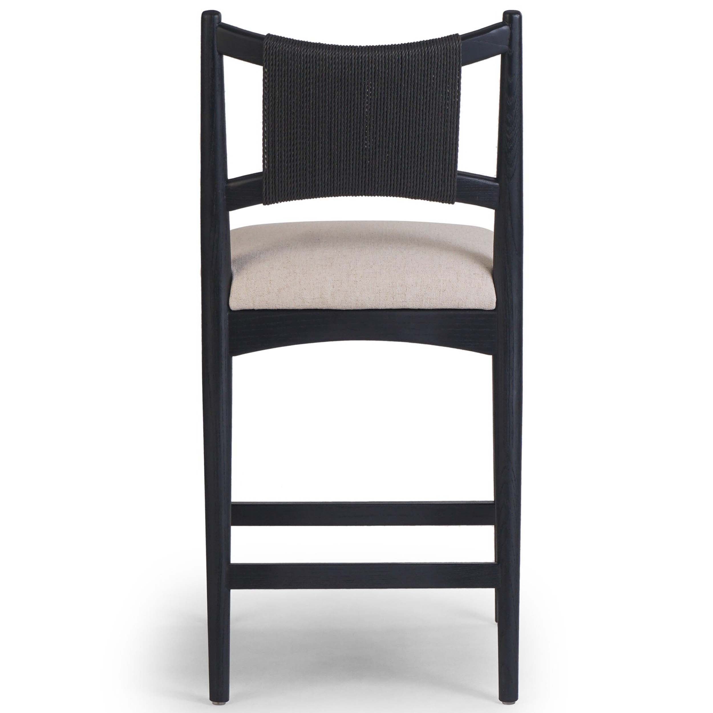 Haddon Counter Stool, Antwerp Natural, Brushed Ebony