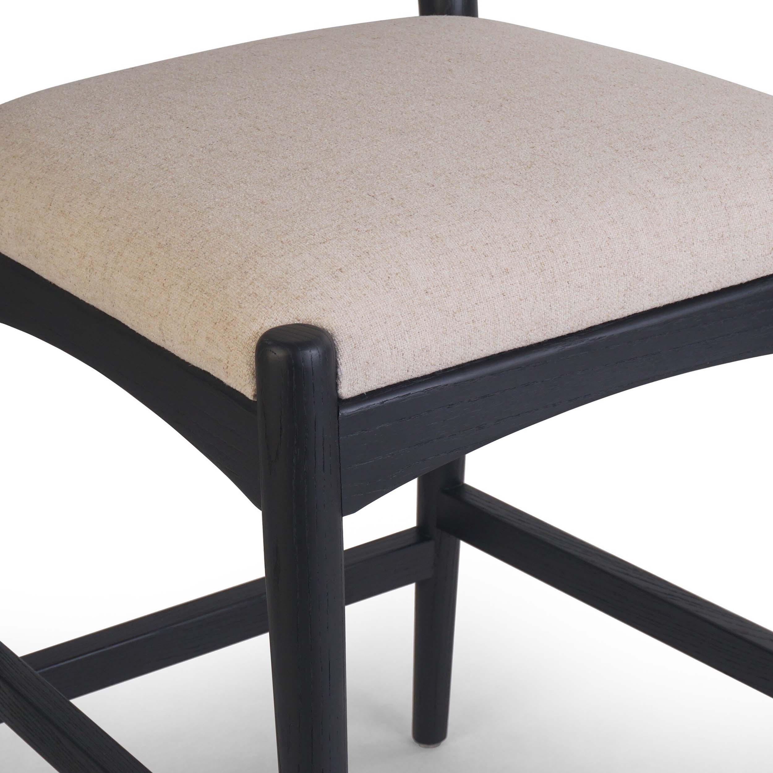Haddon Counter Stool, Antwerp Natural, Brushed Ebony