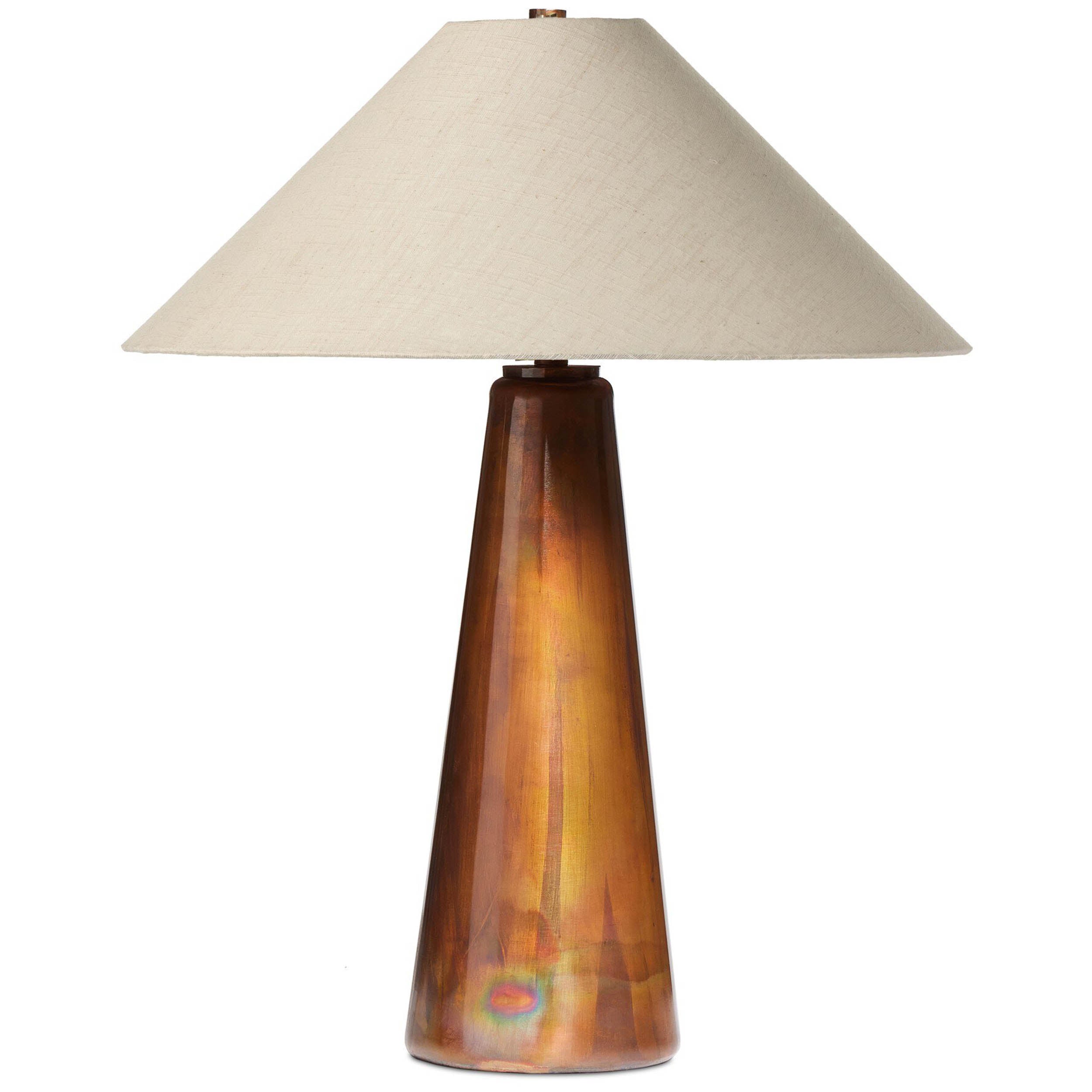 Romani Table Lamp, Cream Slub Linen