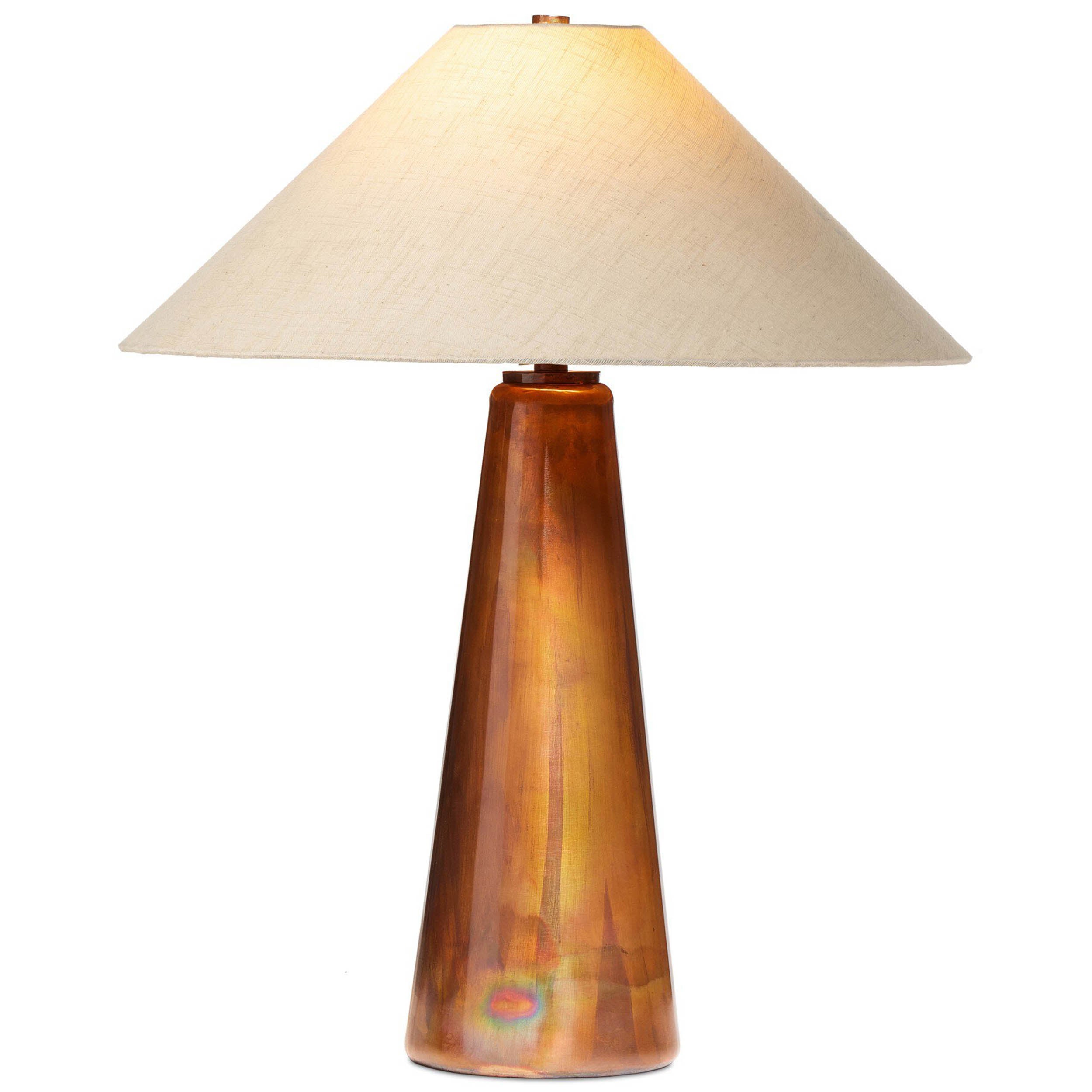 Romani Table Lamp, Cream Slub Linen