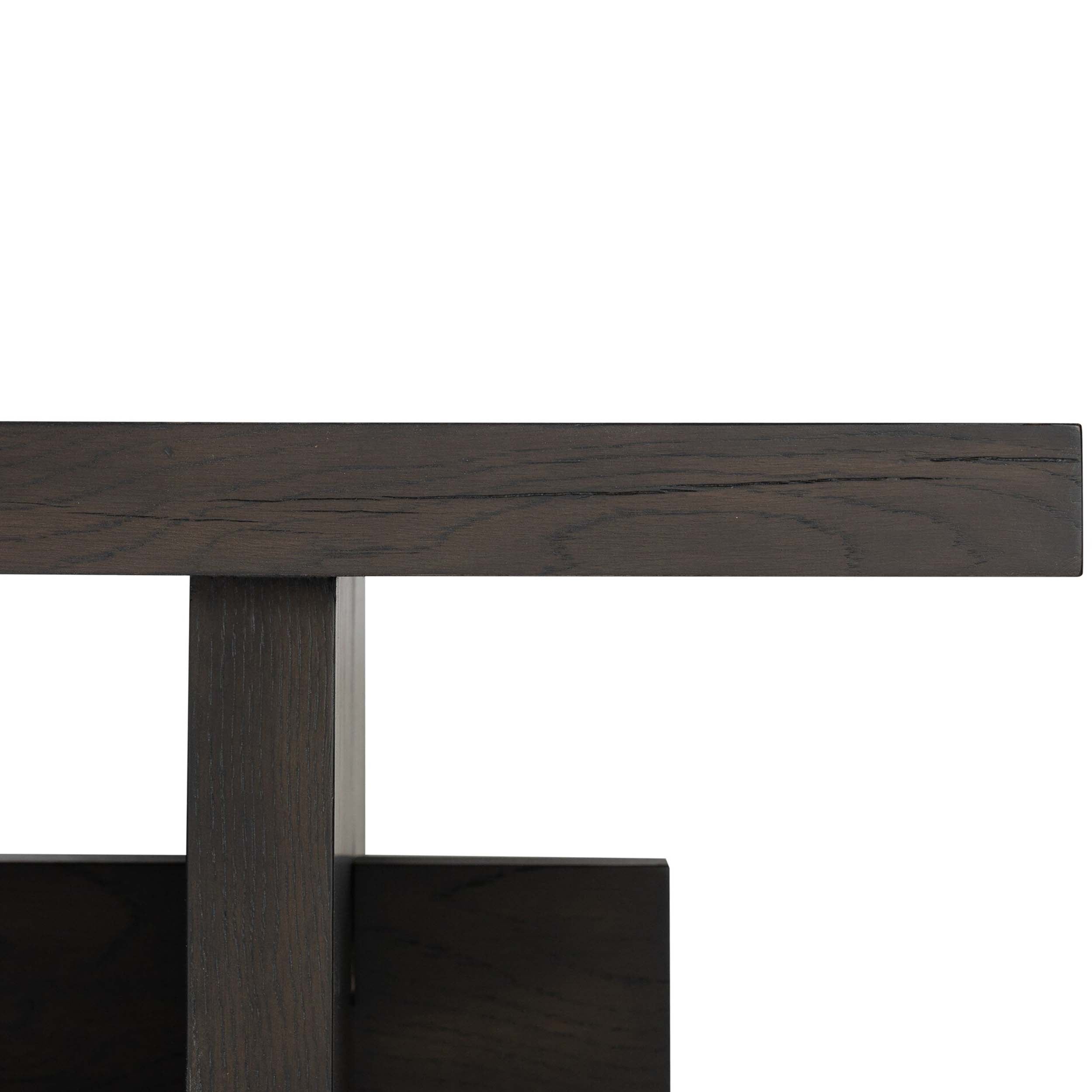 Isaac Coffee Table, Smoked Black Veneer