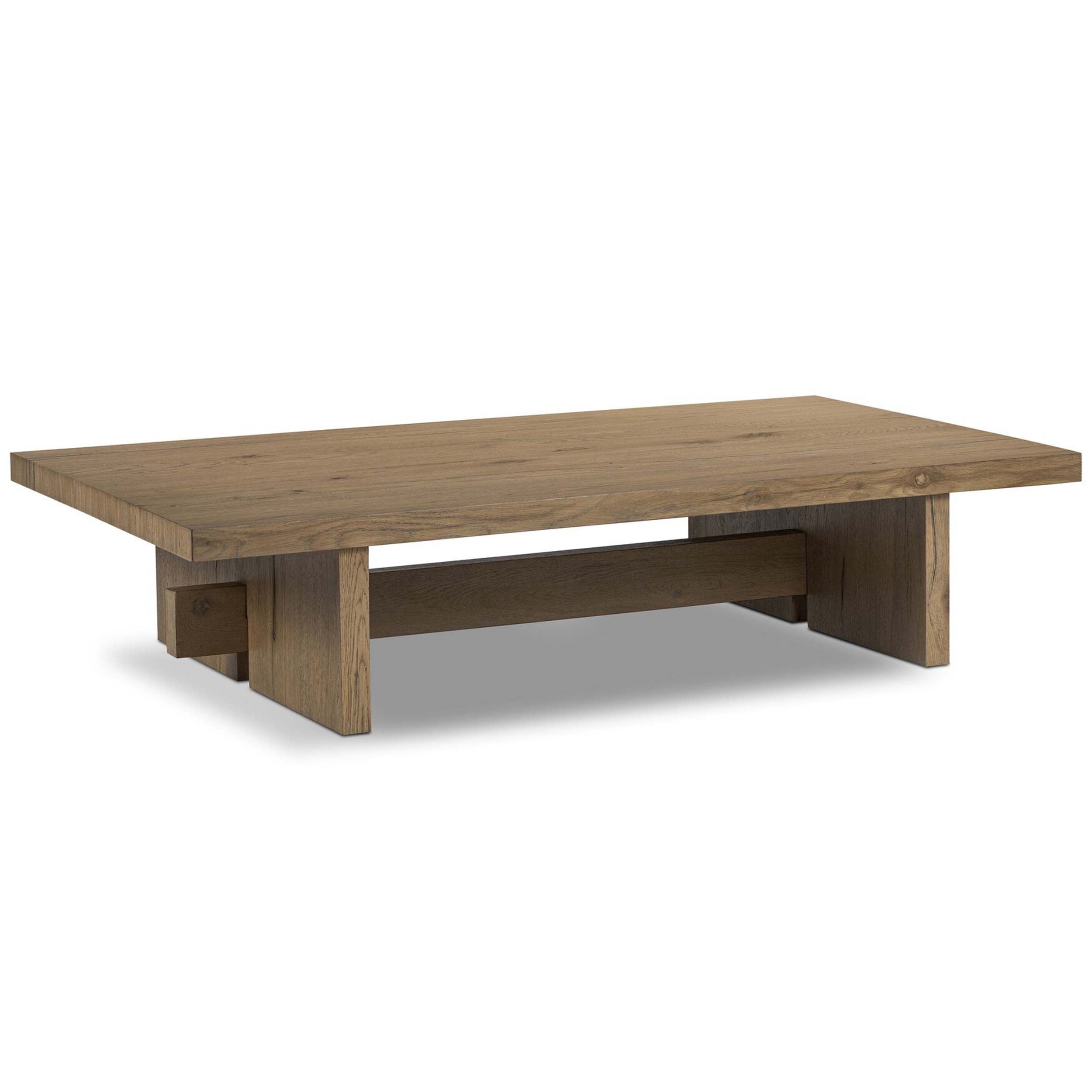 Isaac Coffee Table, Rubbed Light Oak Veneer