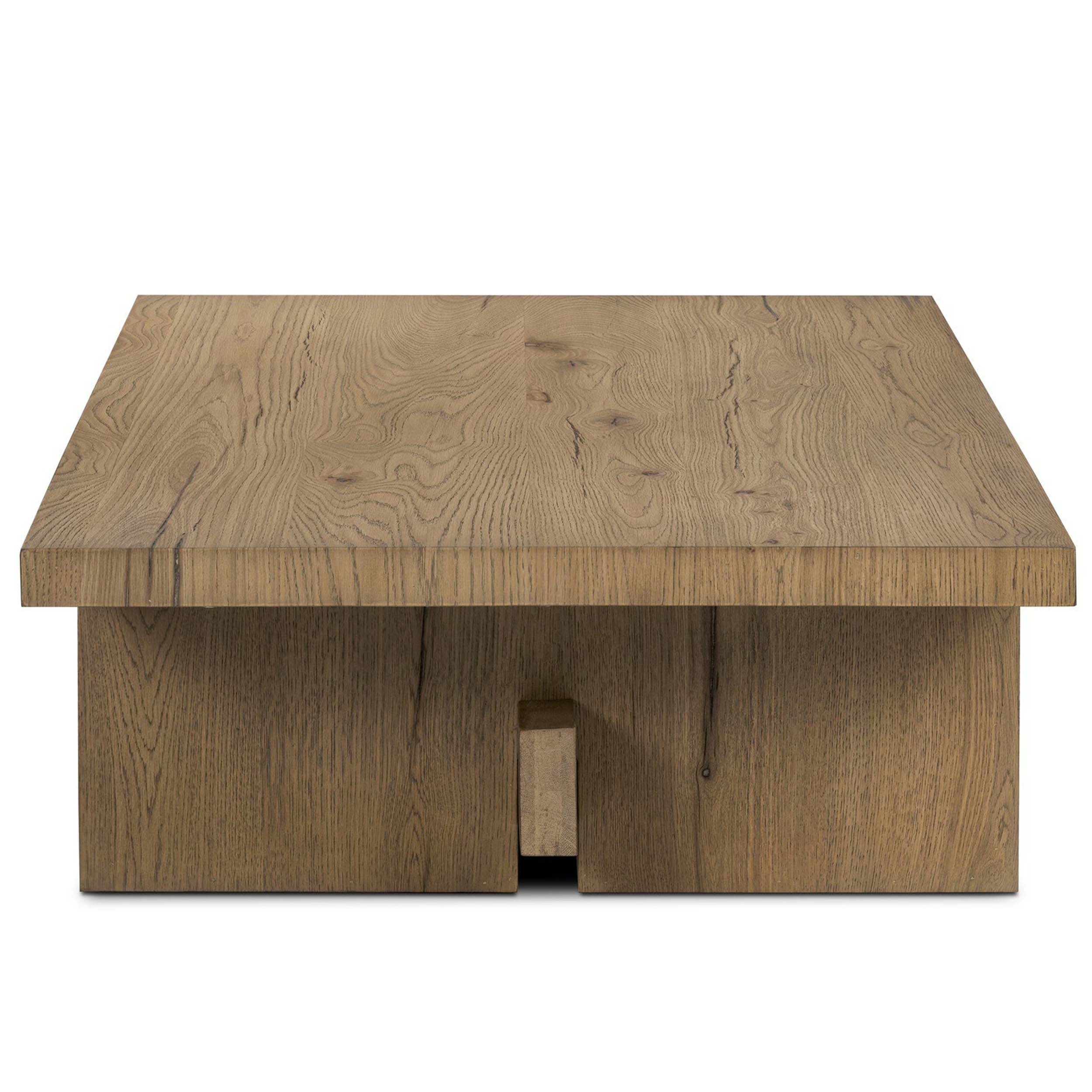 Isaac Coffee Table, Rubbed Light Oak Veneer
