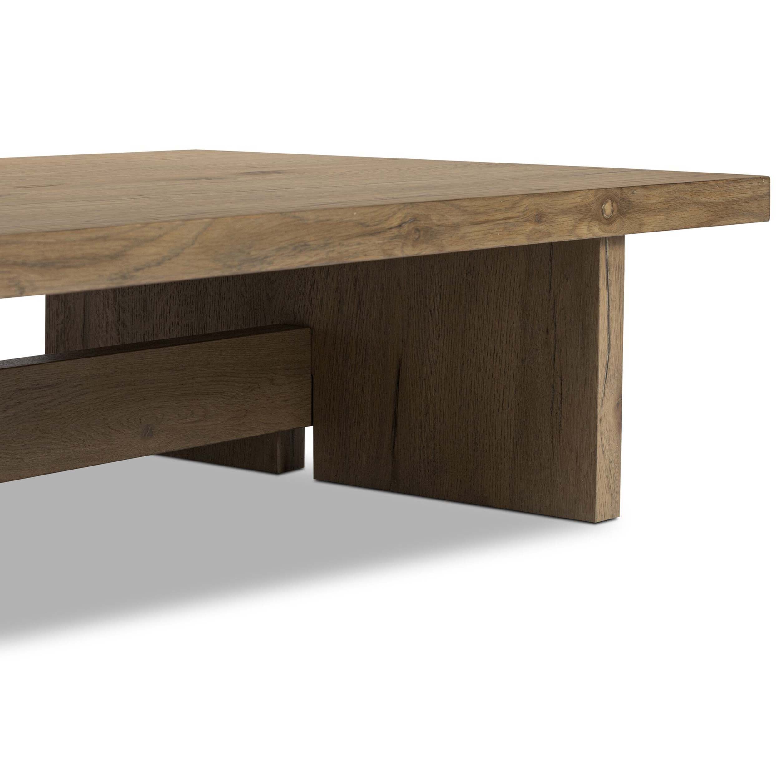 Isaac Coffee Table, Rubbed Light Oak Veneer