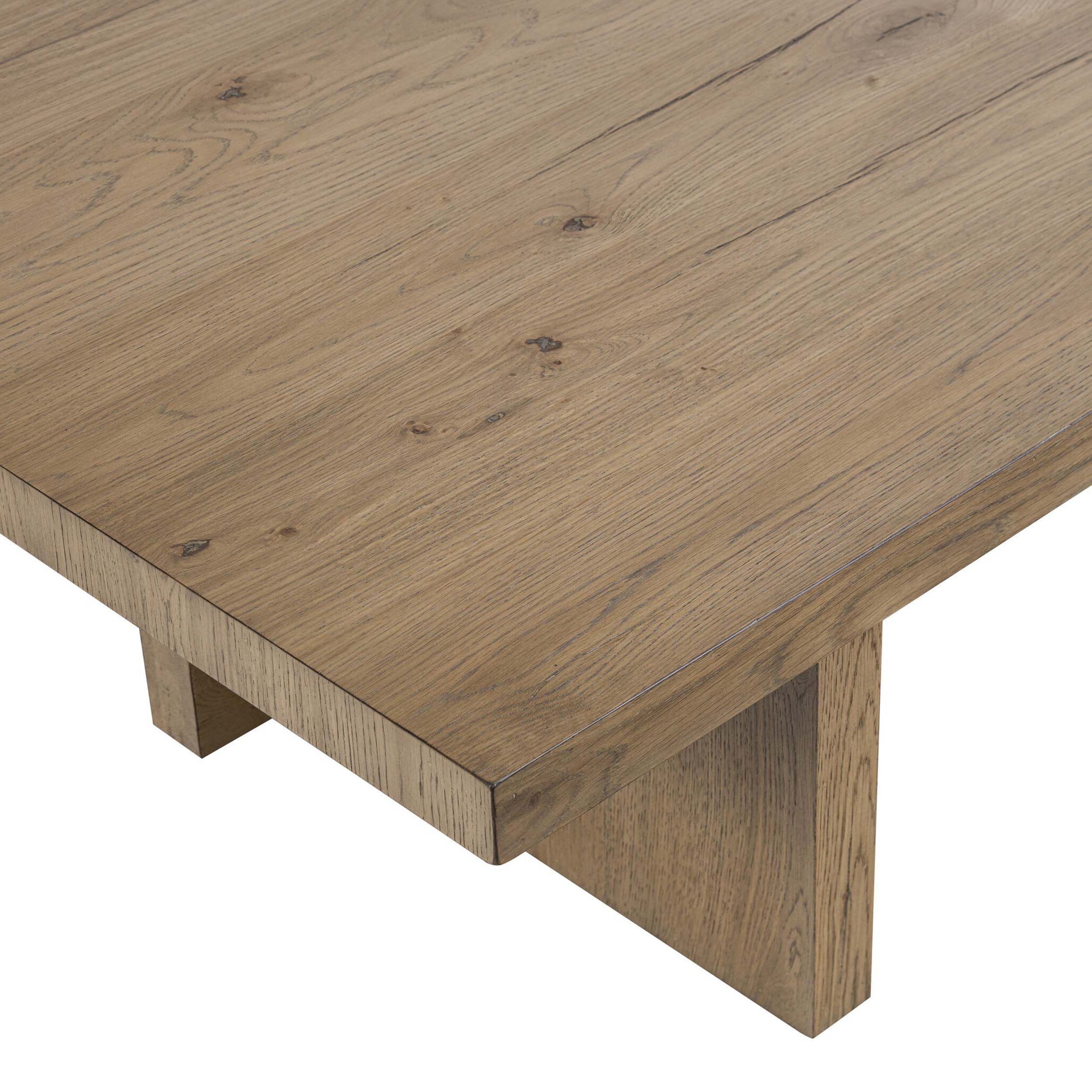 Isaac Coffee Table, Rubbed Light Oak Veneer