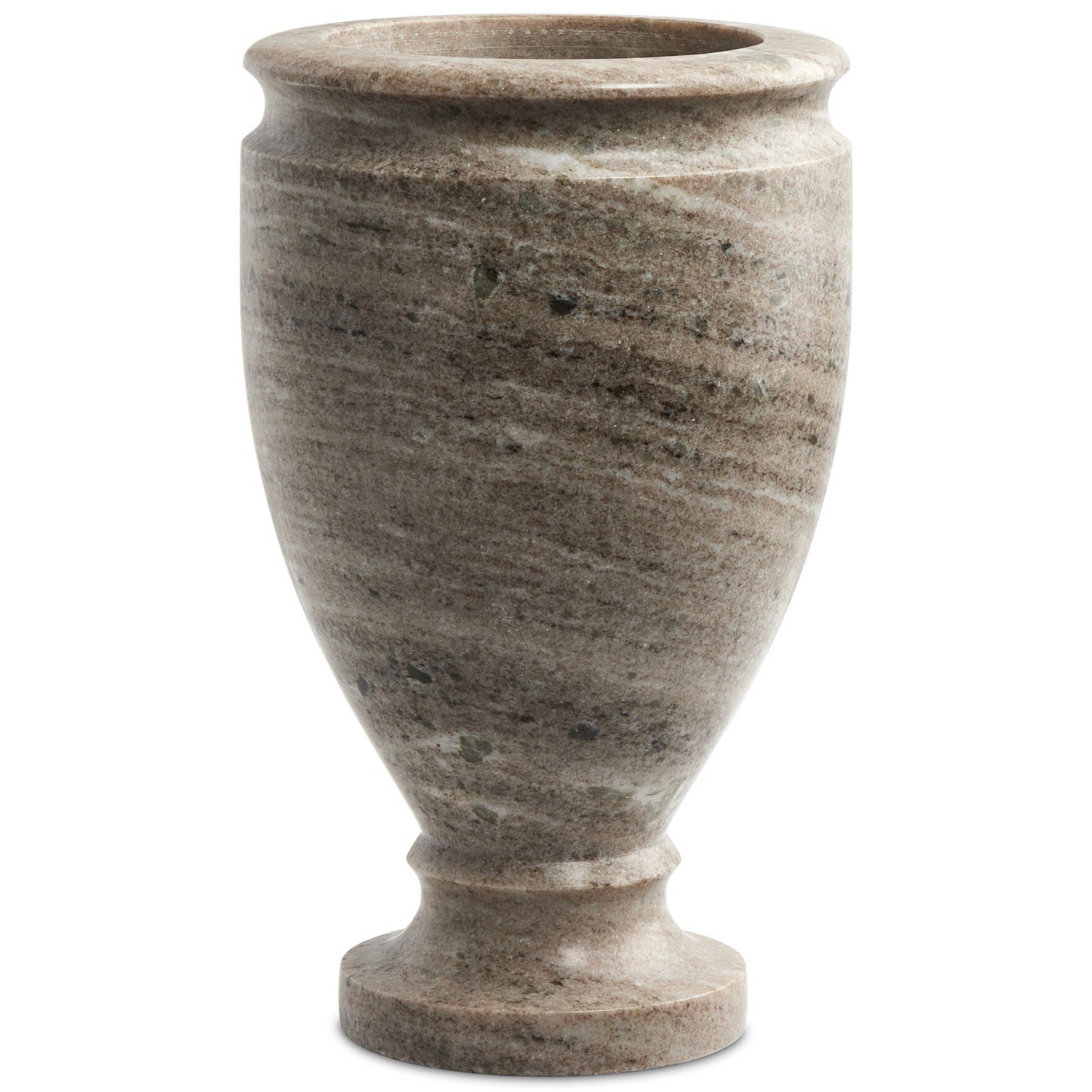 Devi Vase, Antique White Marble