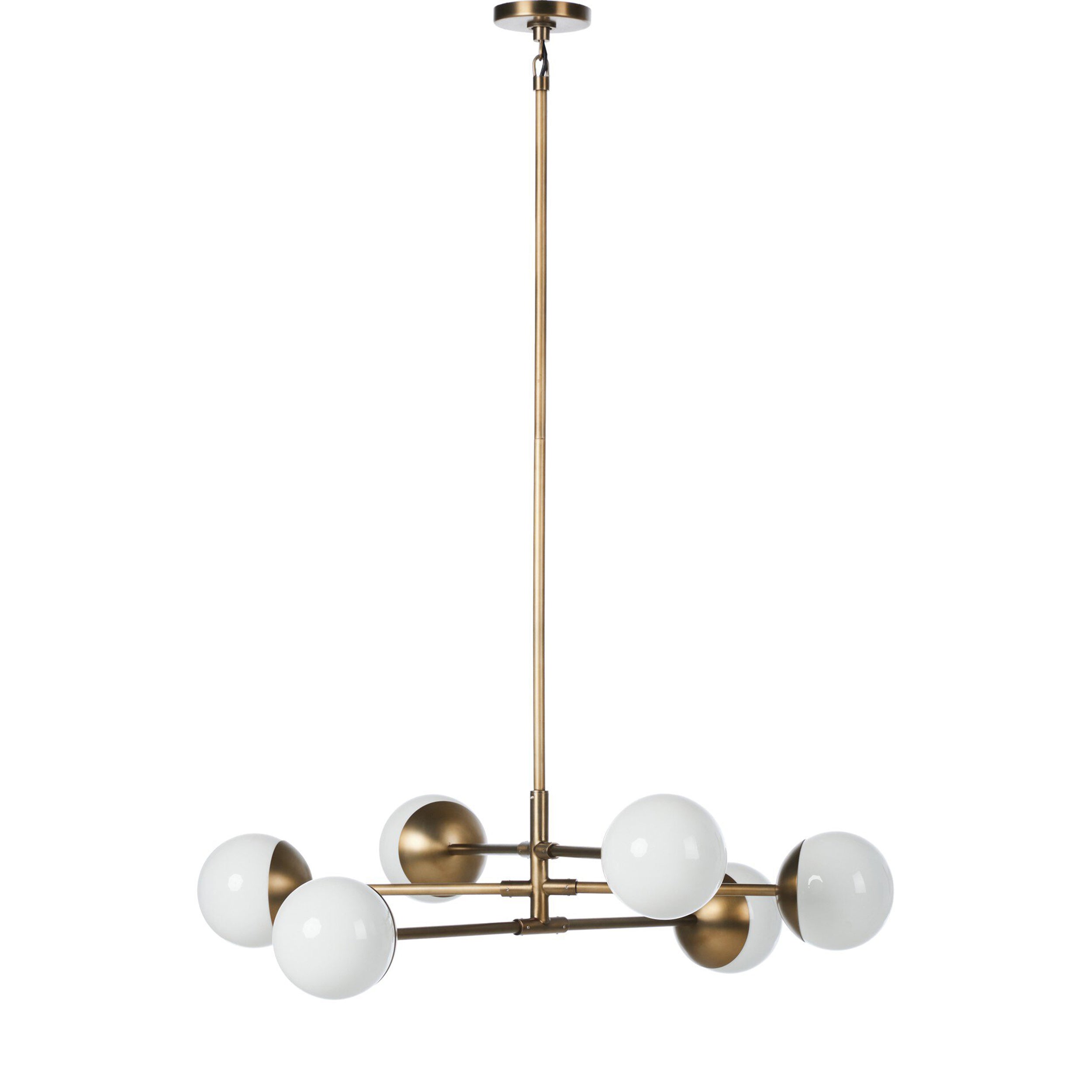 Oriana Chandelier, Aged Brass Iron