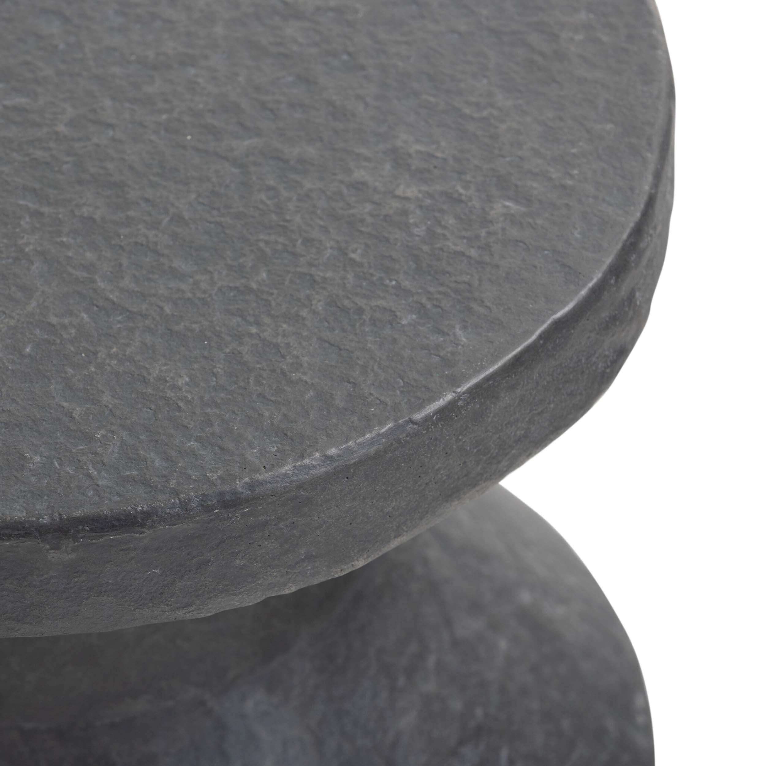 Odeon End Table, Distressed Graphite Concrete