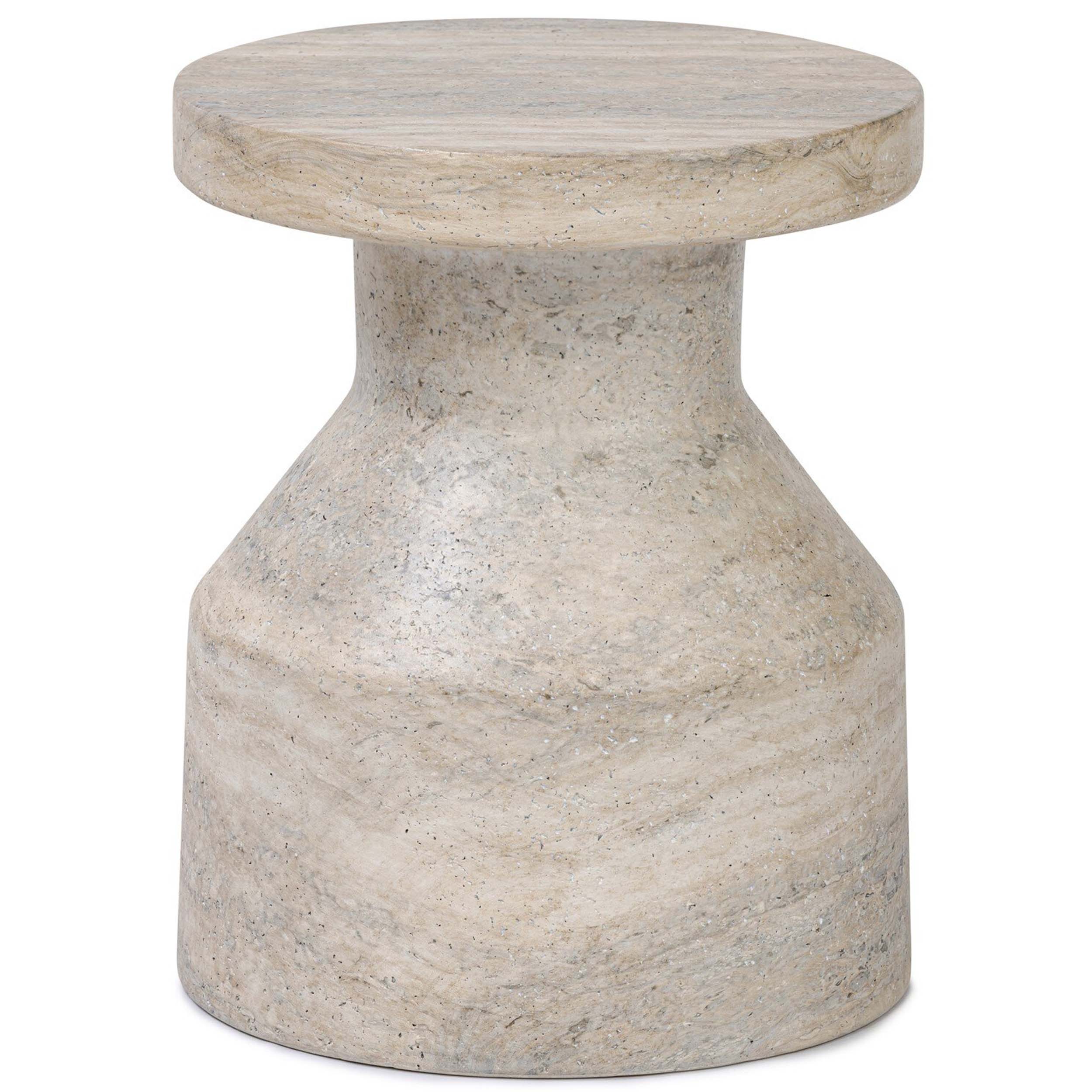 Odeon End Table, Textured Sandy Grey