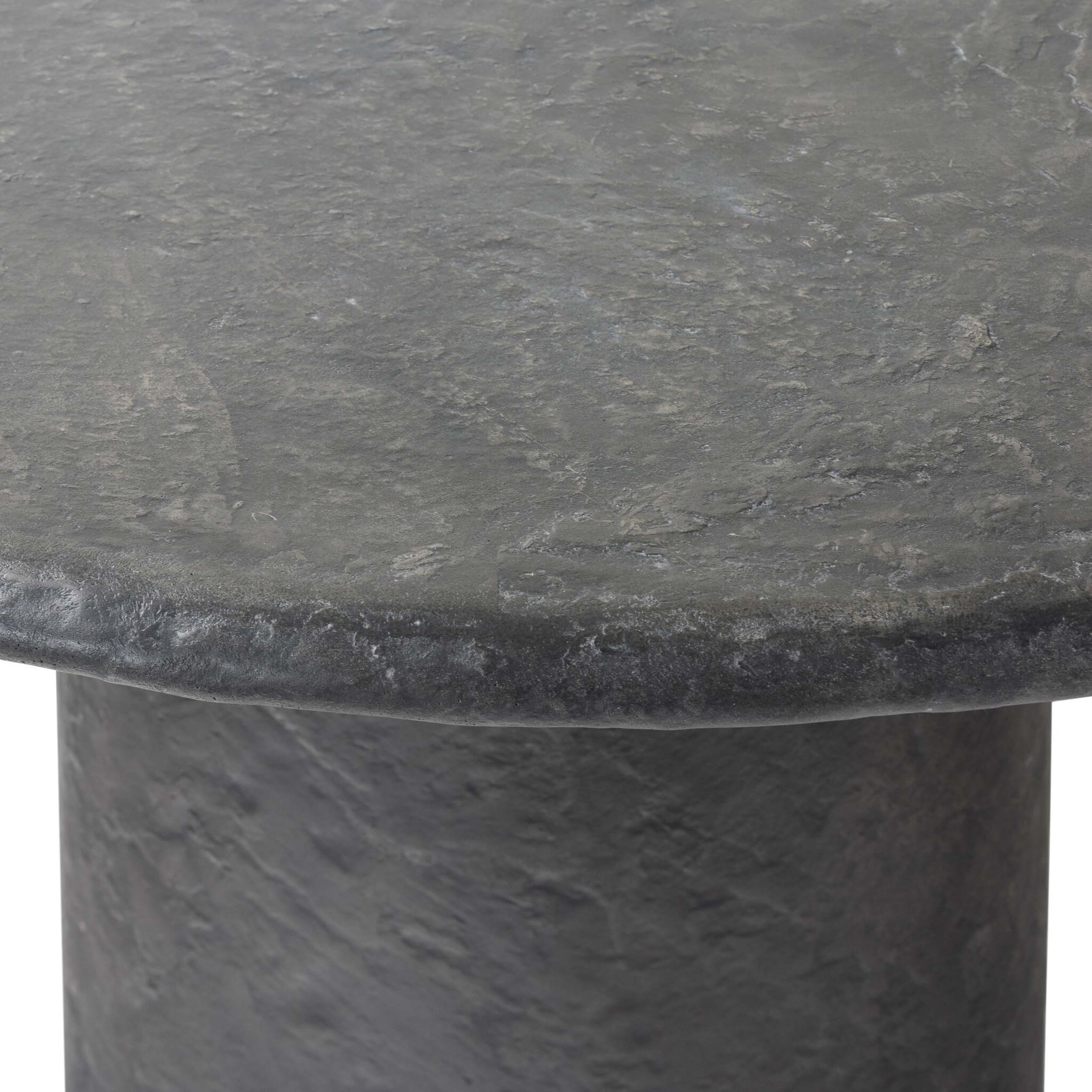 Bonnie Dining Table, Textured Black Concrete