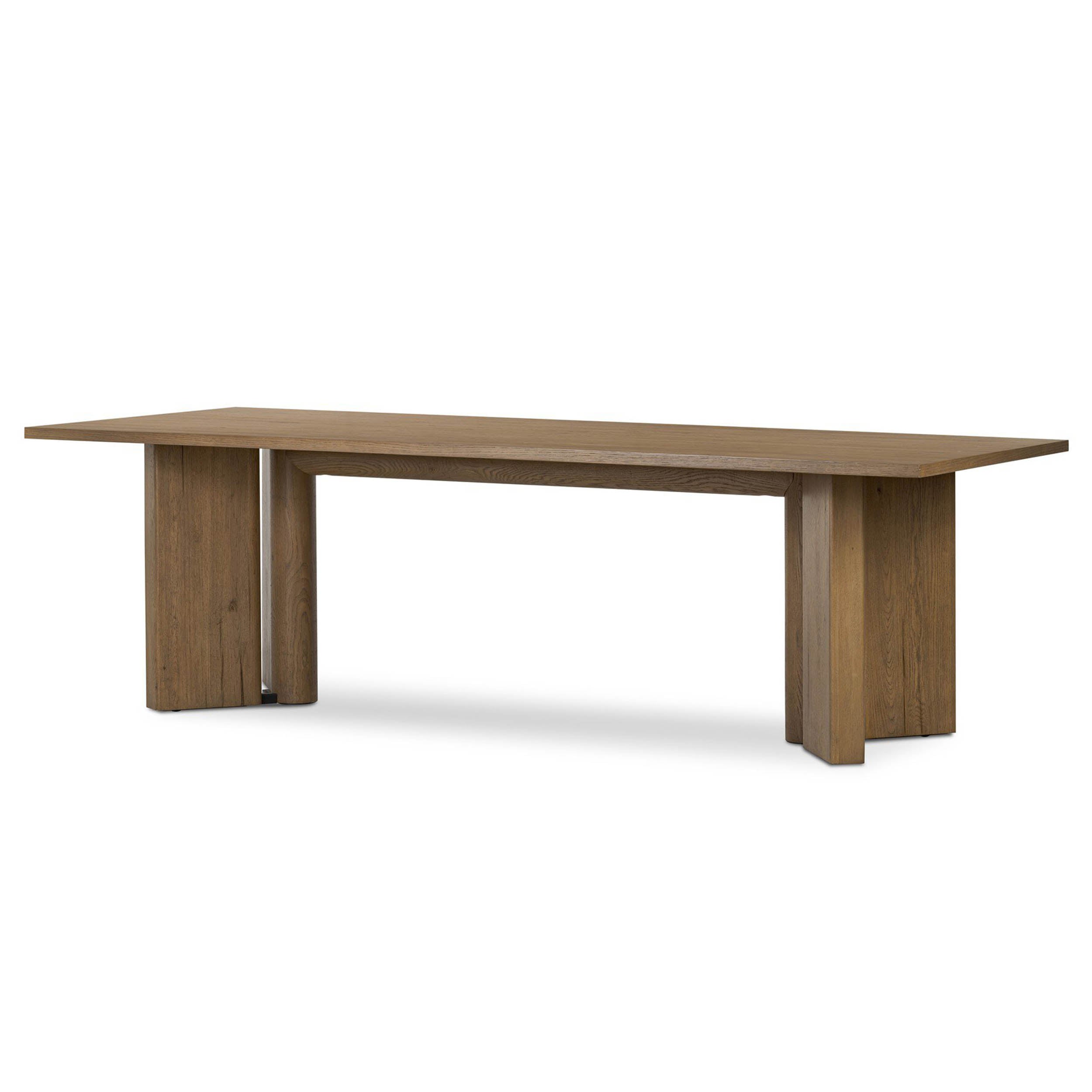 Huxley Dining Table, Rubbed Light Oak Veneer