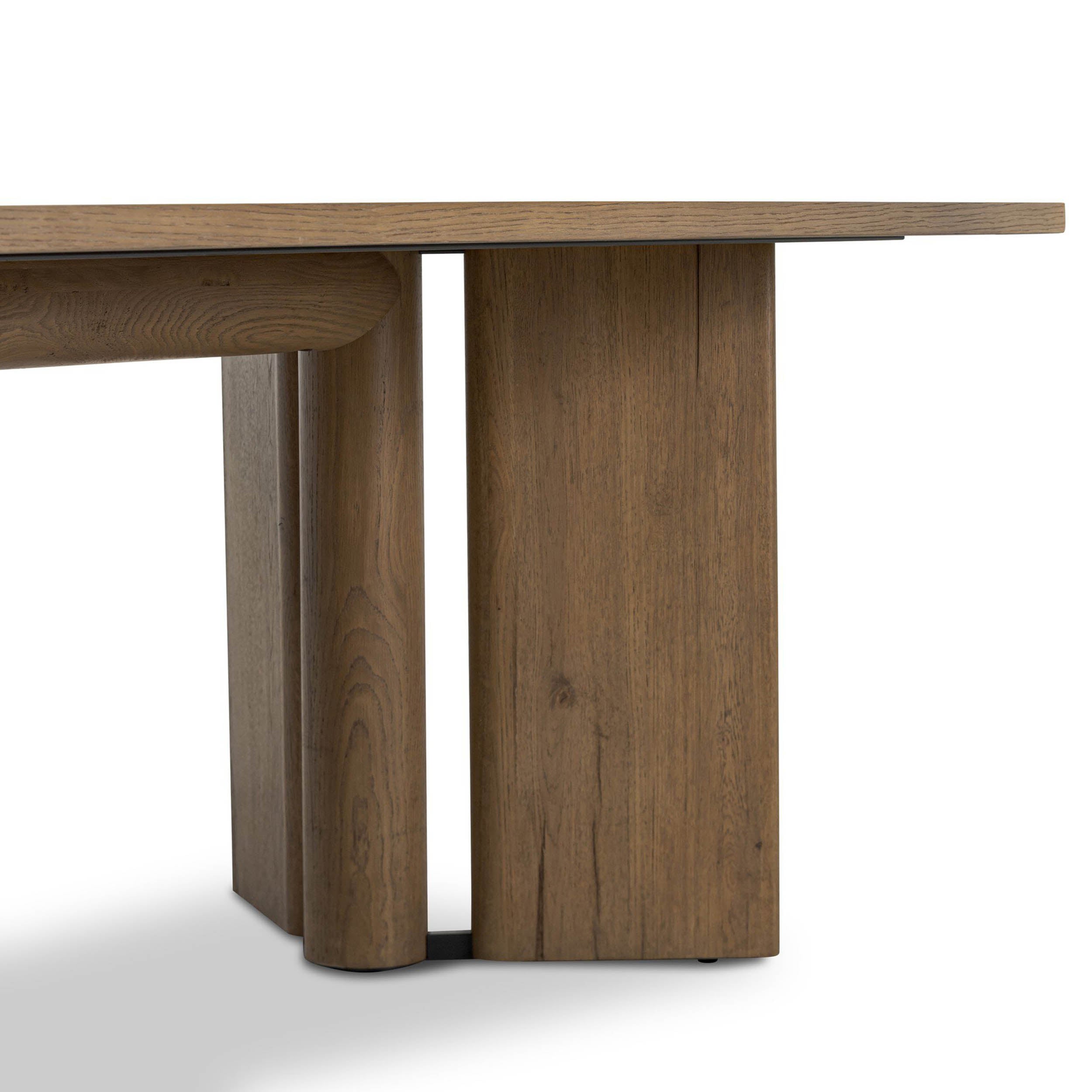 Huxley Dining Table, Rubbed Light Oak Veneer