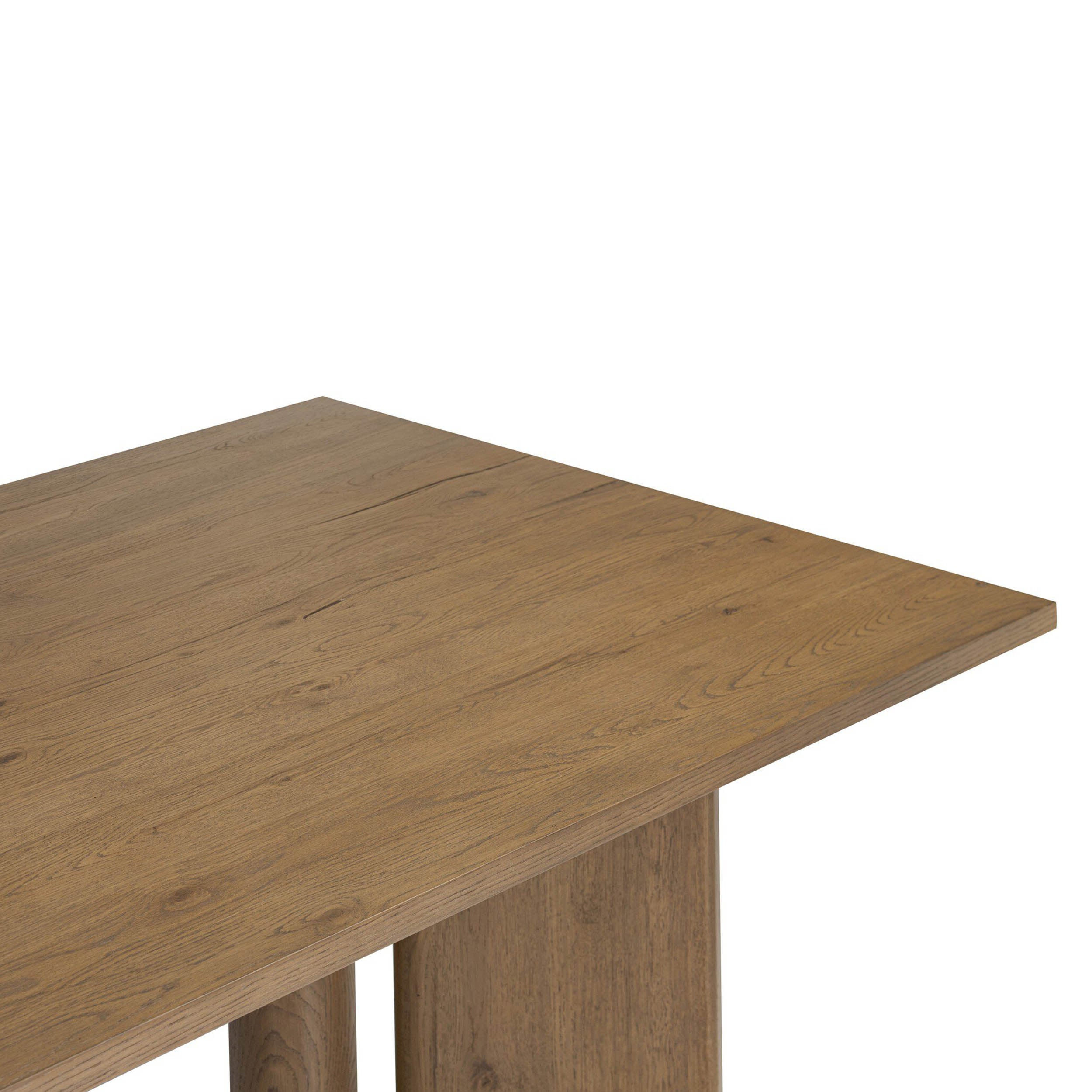Huxley Dining Table, Rubbed Light Oak Veneer