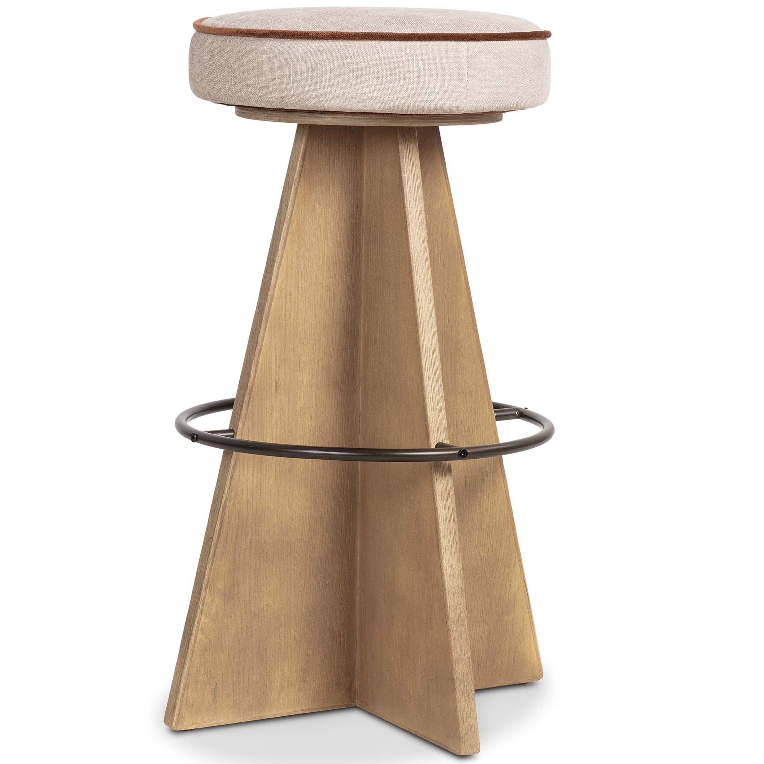 Damon Swivel Bar + Counter Stool, Harbor Sand