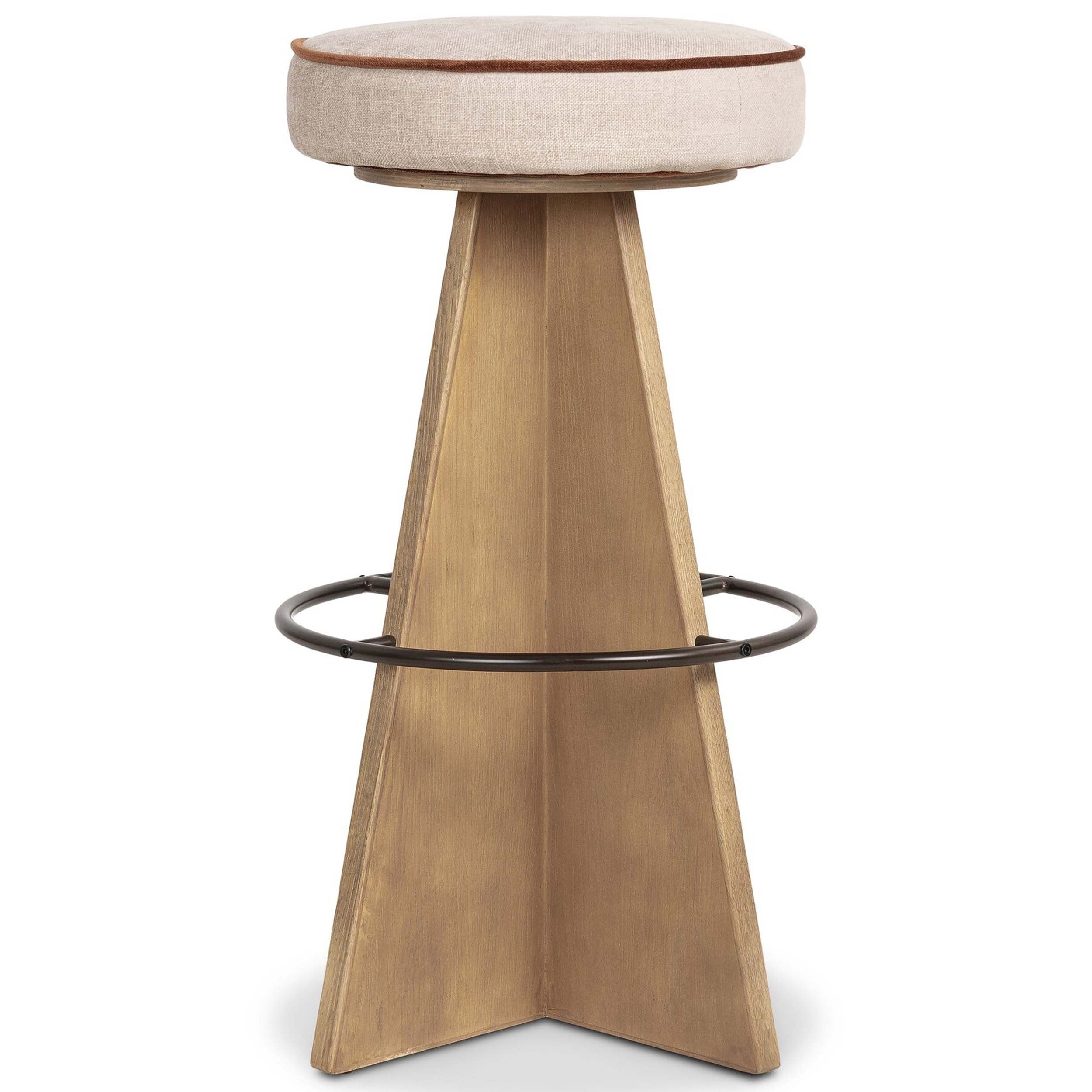 Damon Swivel Bar + Counter Stool, Harbor Sand