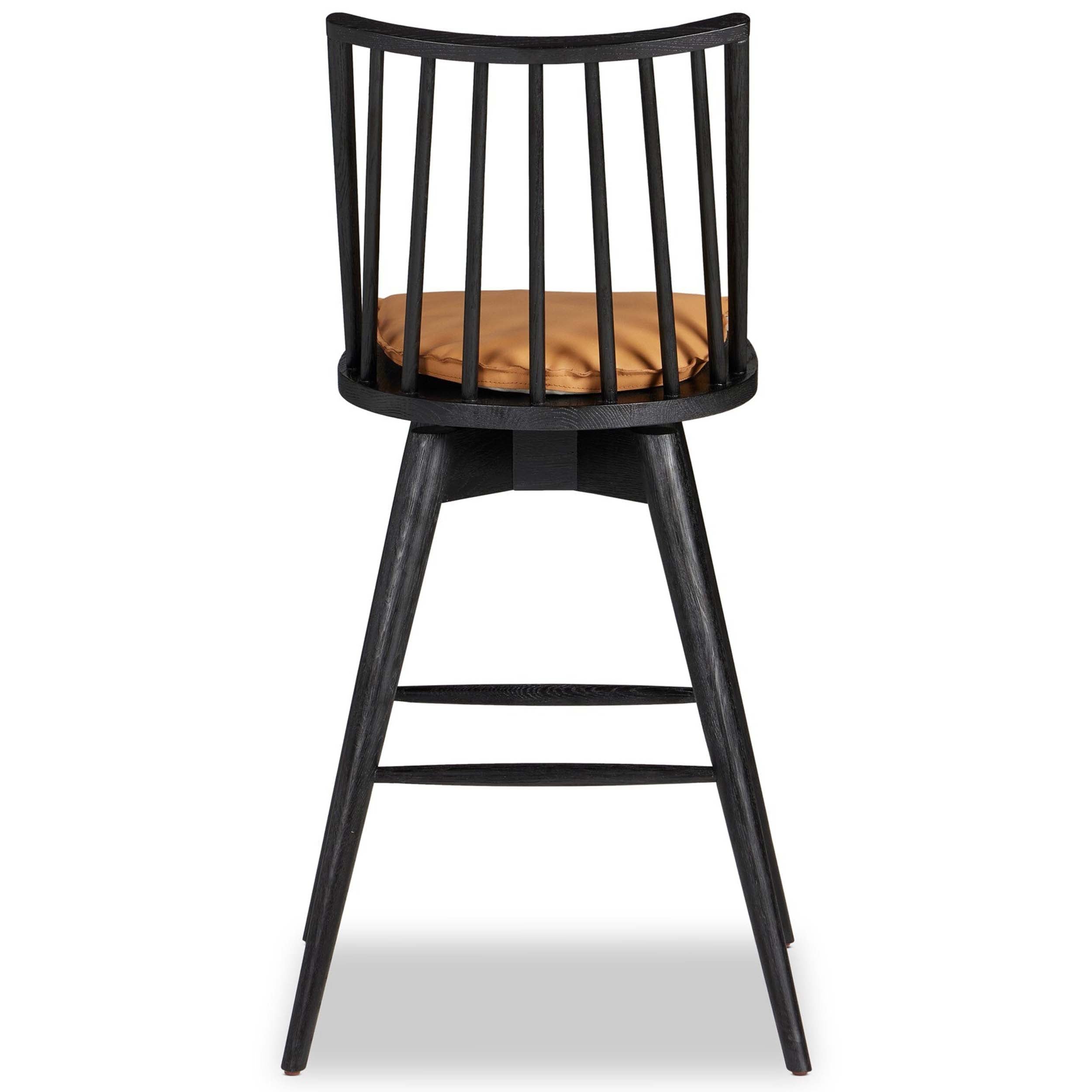 Lewis Swivel Bar + Counter Stool, Whiskey Saddle
