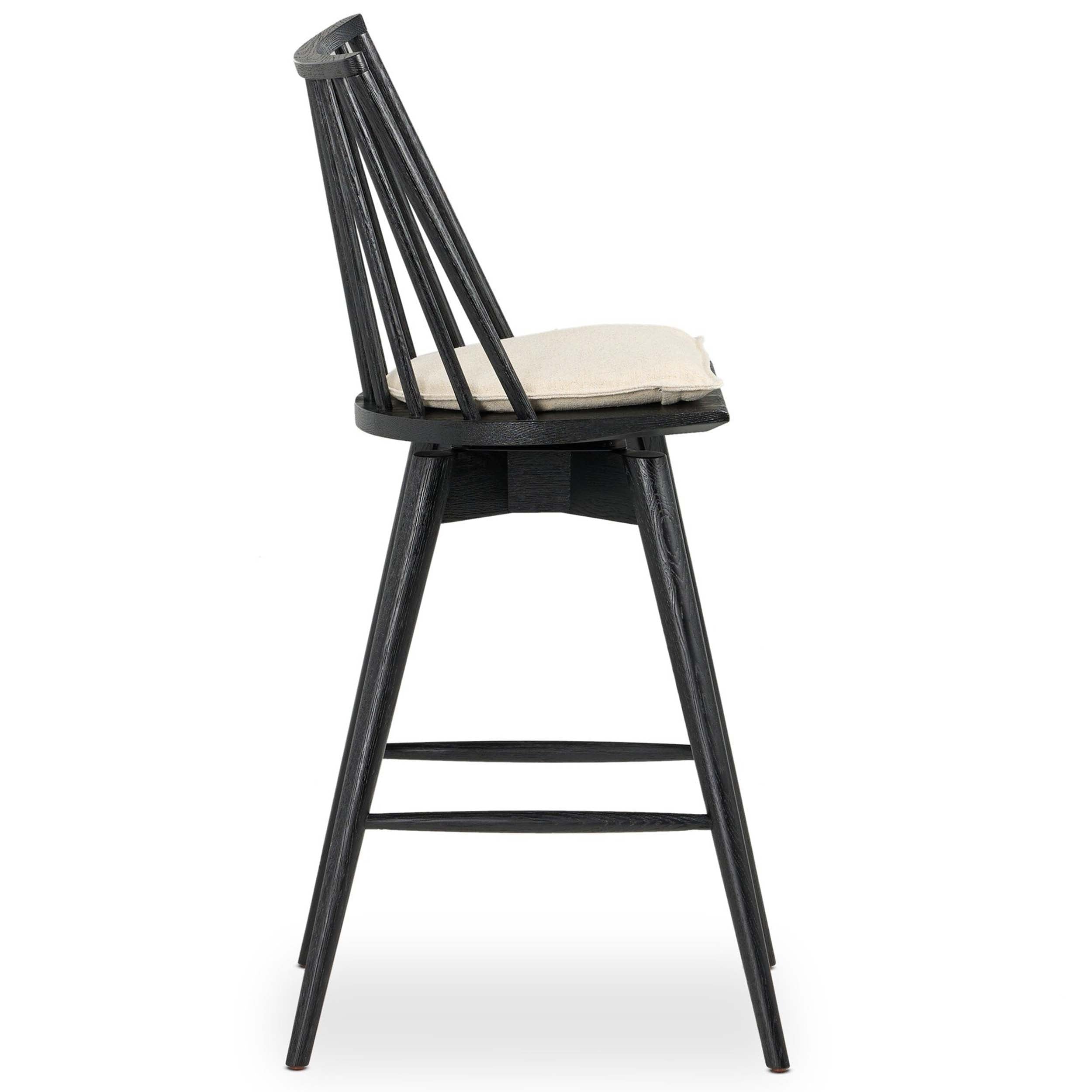 Lewis Swivel Bar + Counter Stool, Antwerp Natural