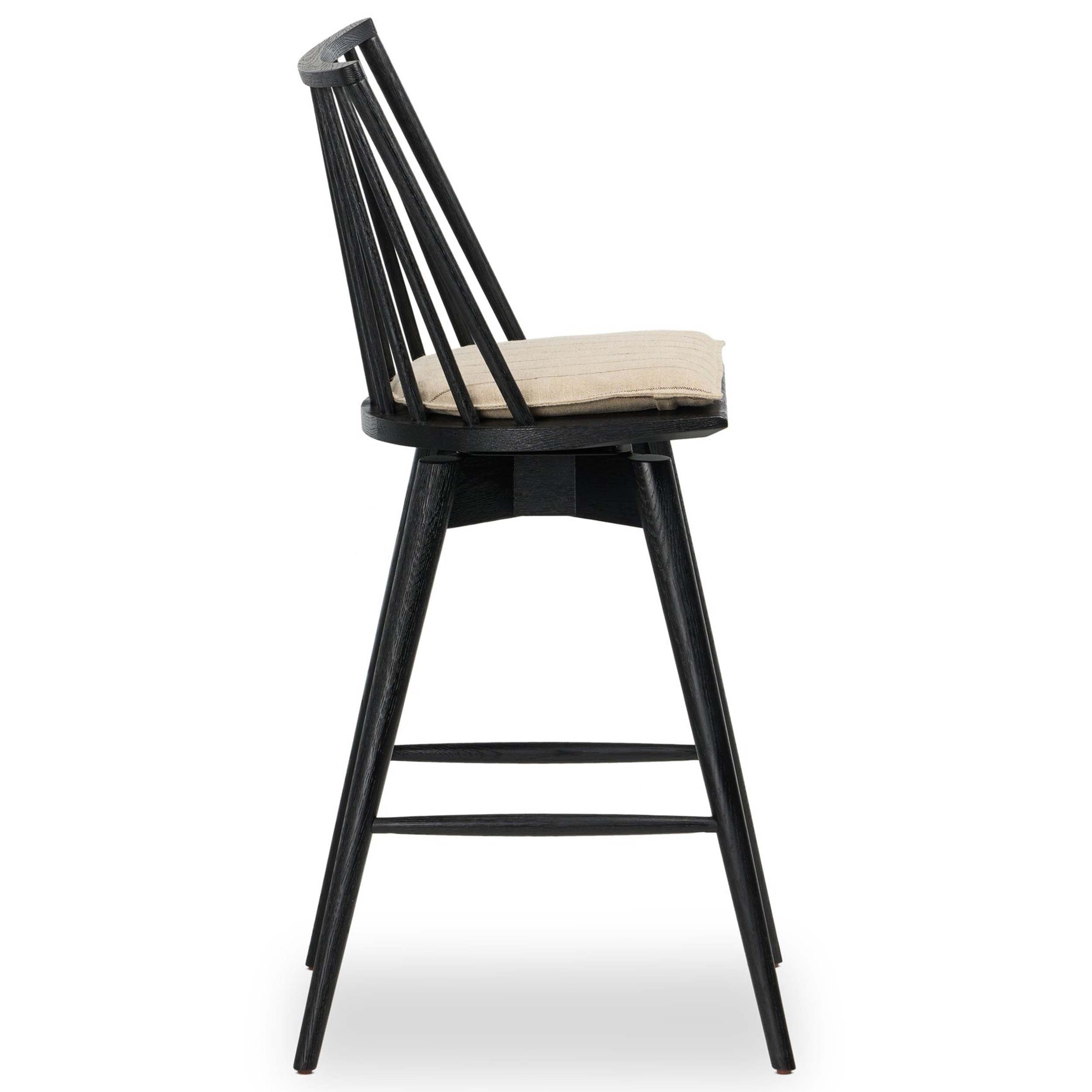 Lewis Swivel Bar + Counter Stool, Lavon Flint