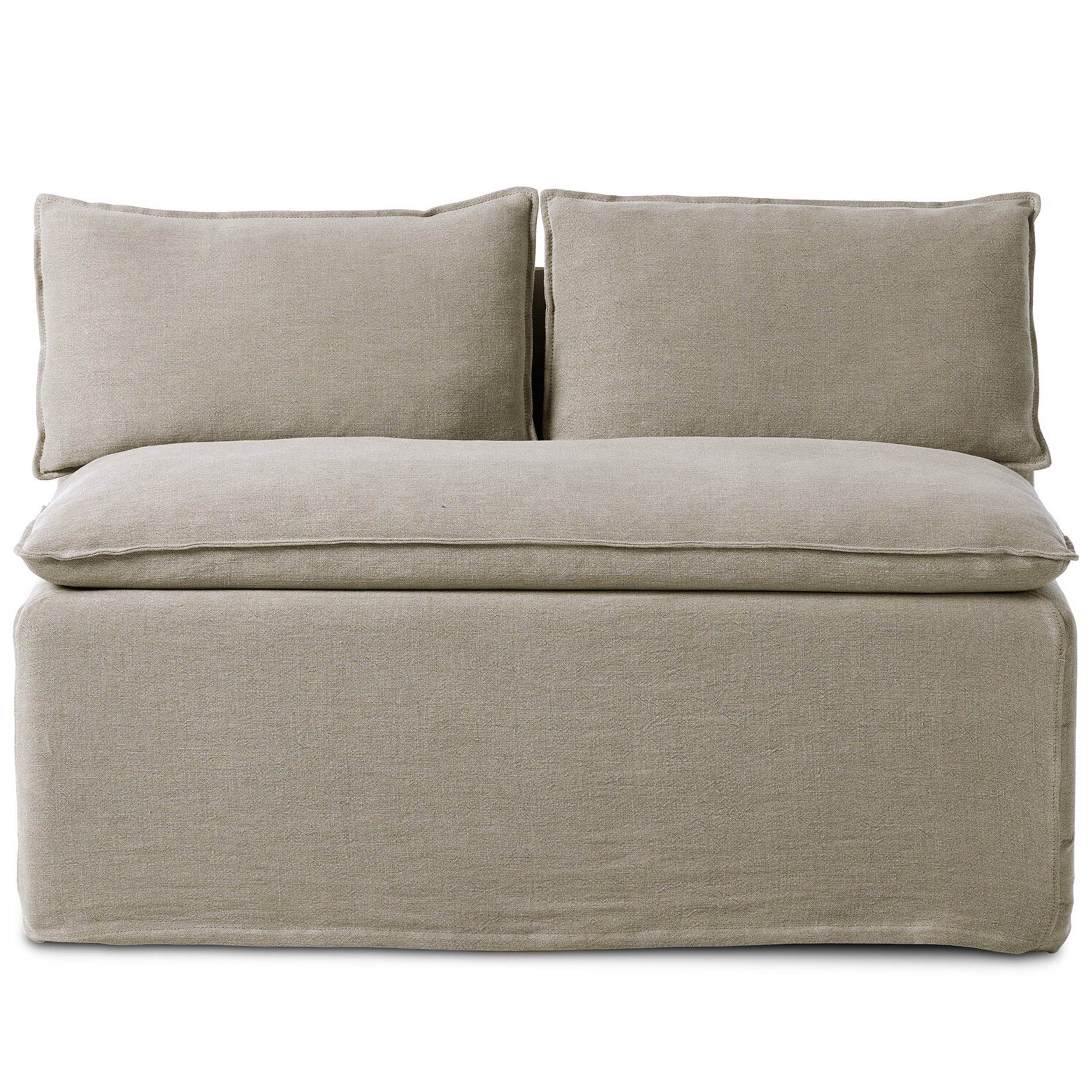 Build Your Own: Andre Slipcover Dining Banquette, Broadway Stone, Dining Bench - 50"