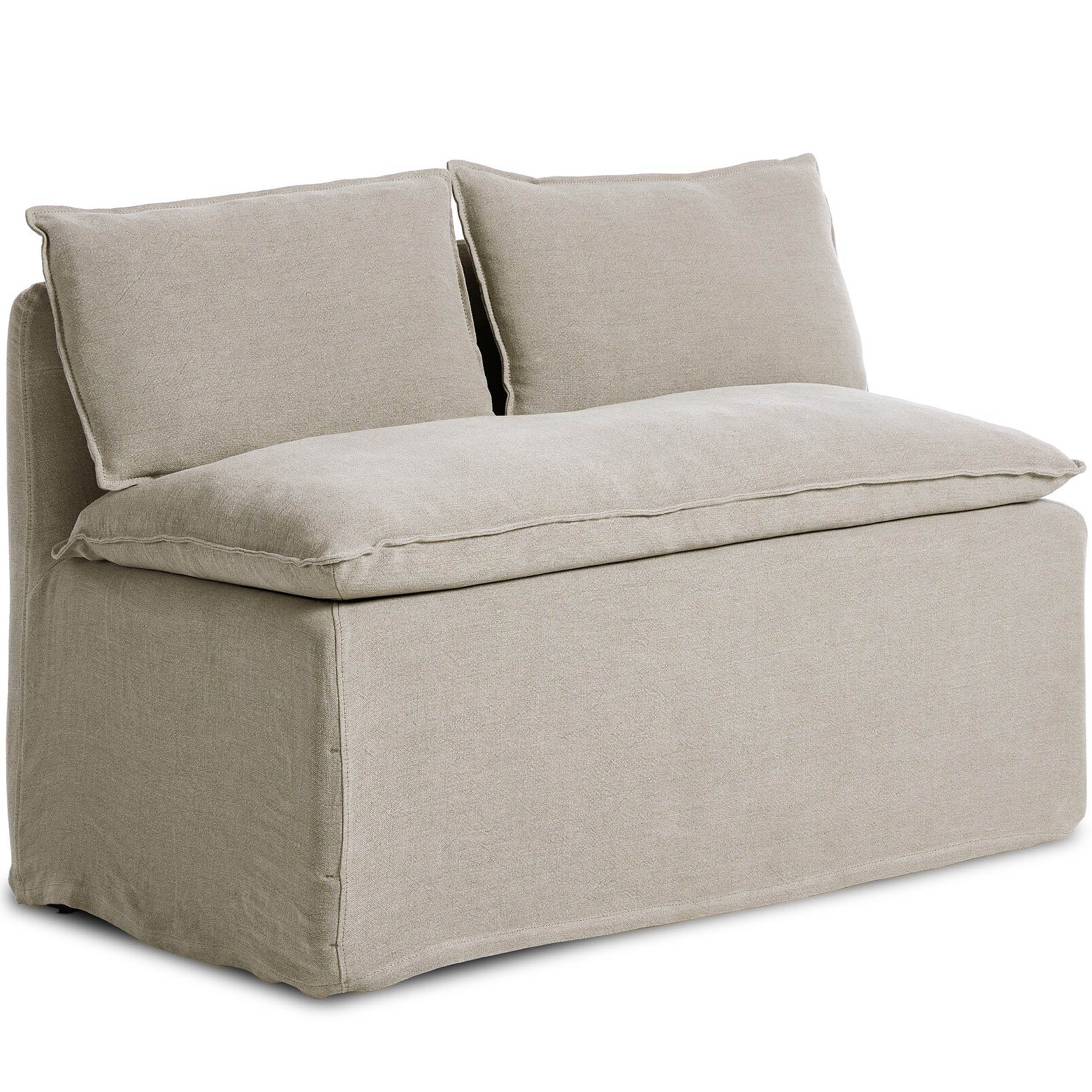 Build Your Own: Andre Slipcover Dining Banquette, Broadway Stone, Dining Bench - 50"