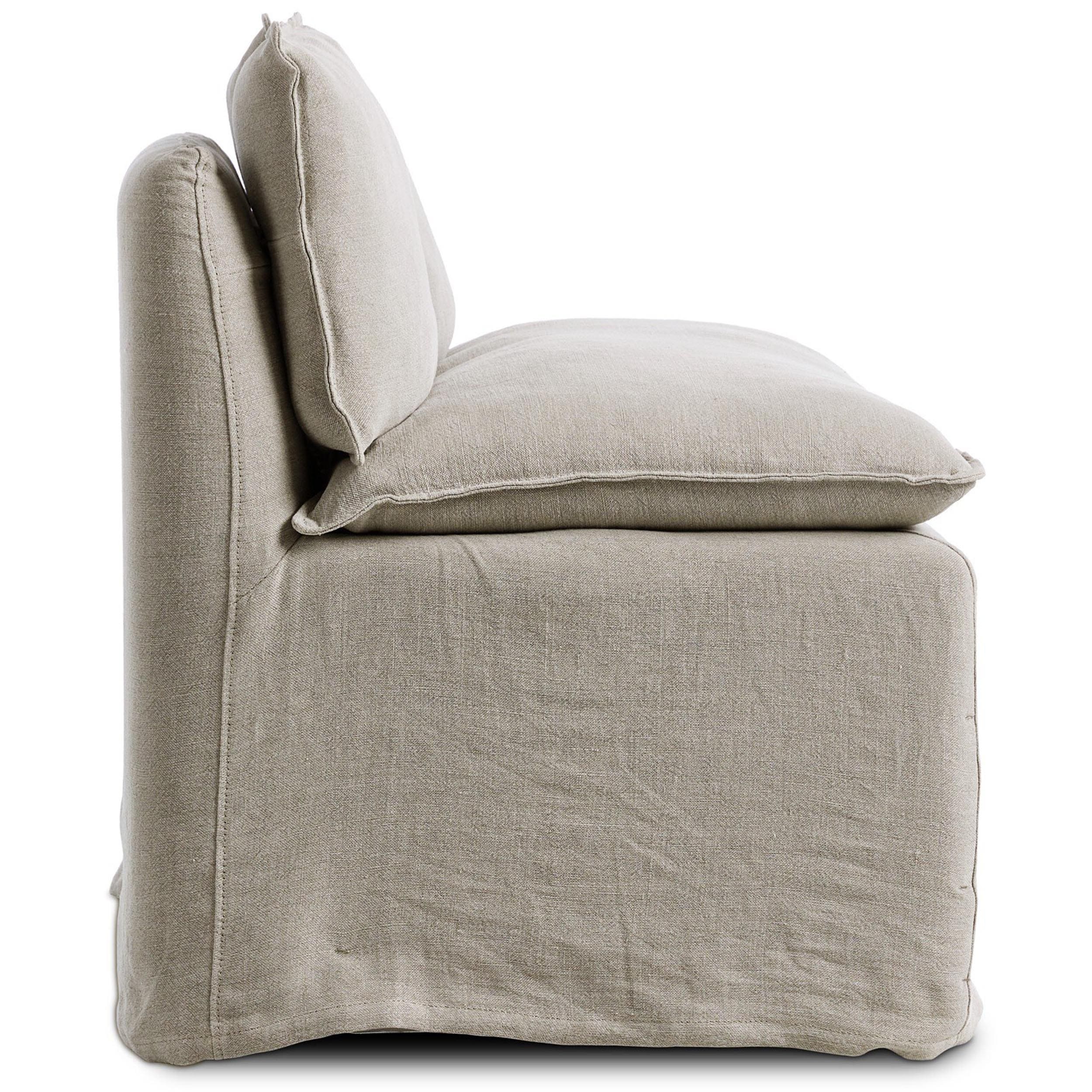 Build Your Own: Andre Slipcover Dining Banquette, Broadway Stone, Dining Bench - 50"