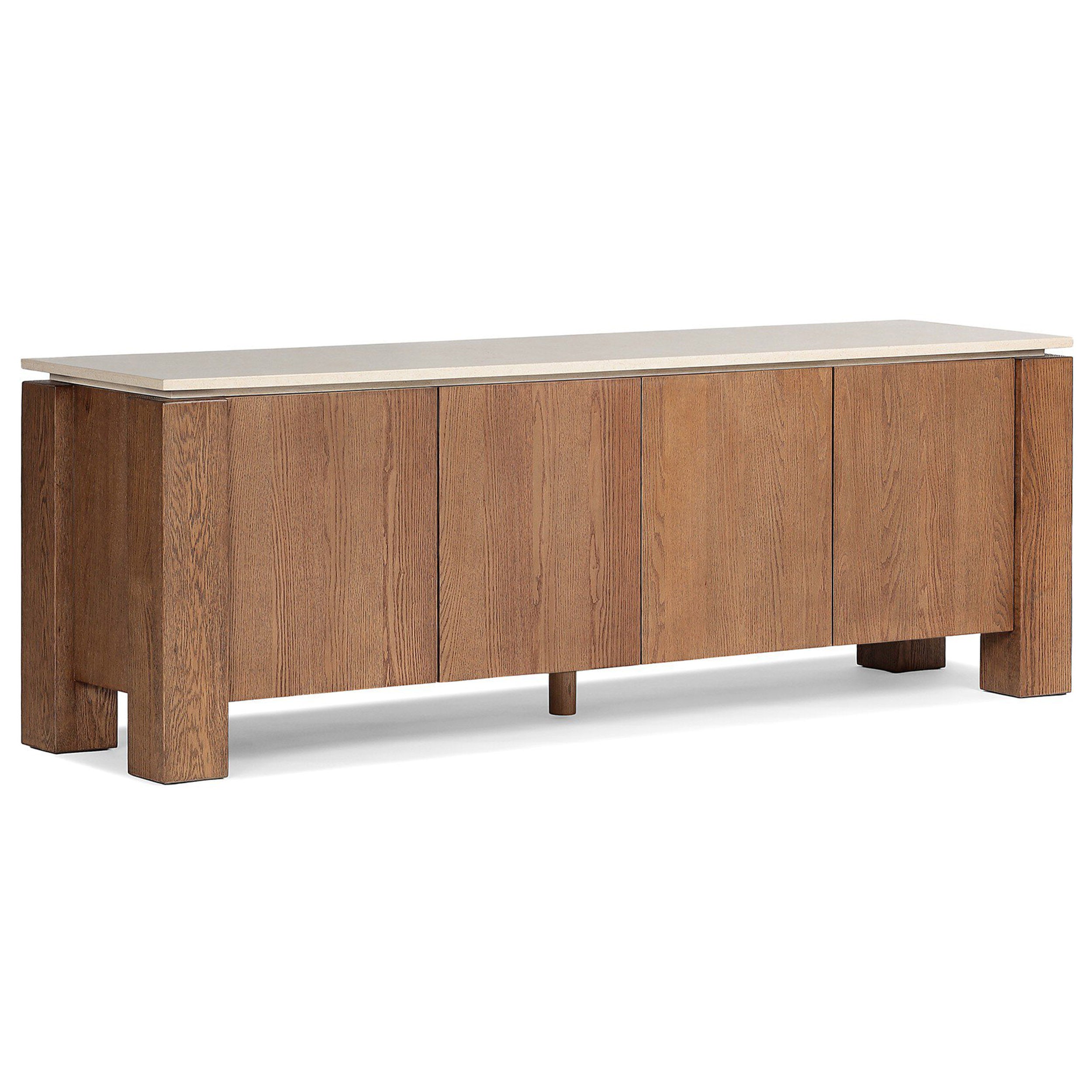 Gibbs Media Console, Tan Oak Veneer