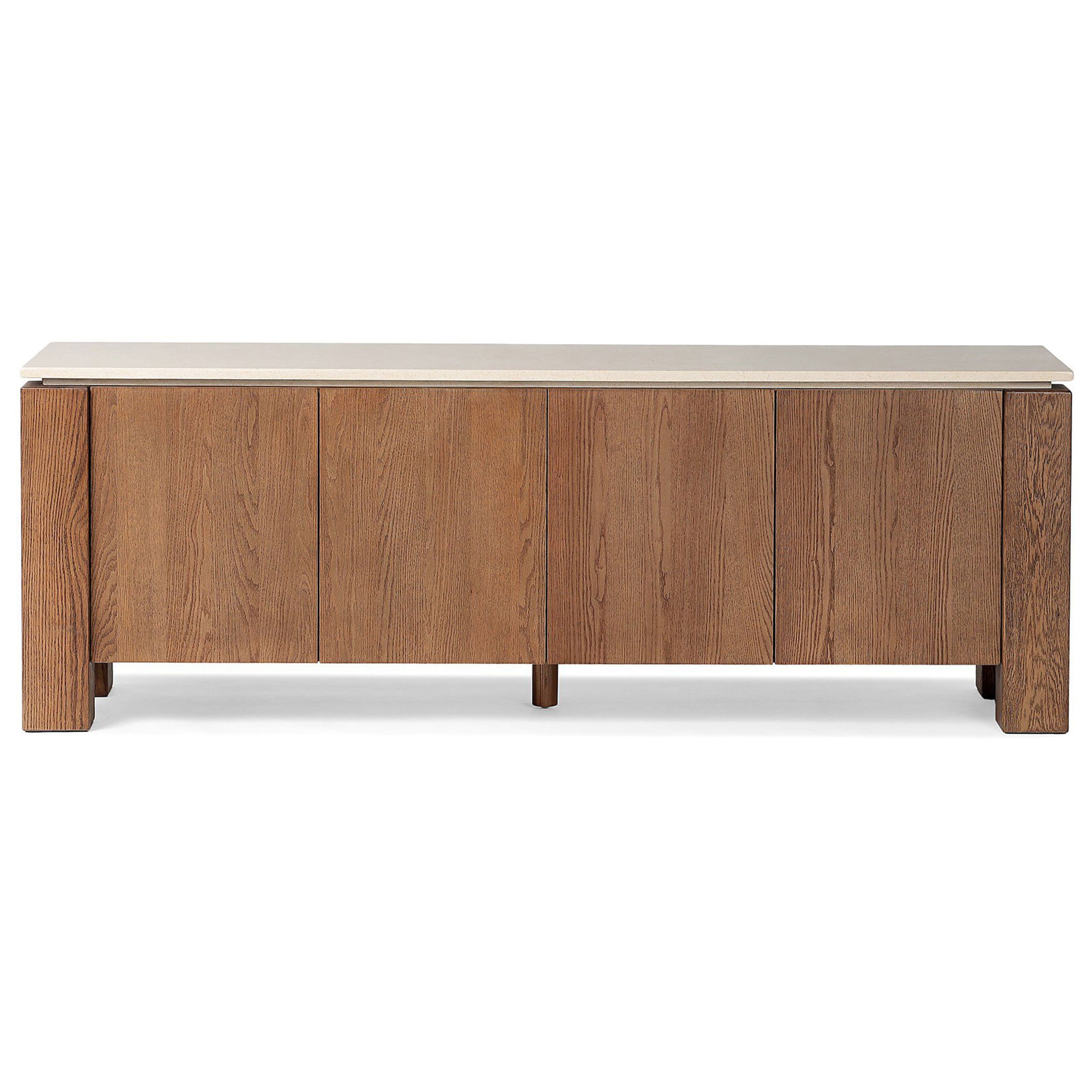 Gibbs Media Console, Tan Oak Veneer