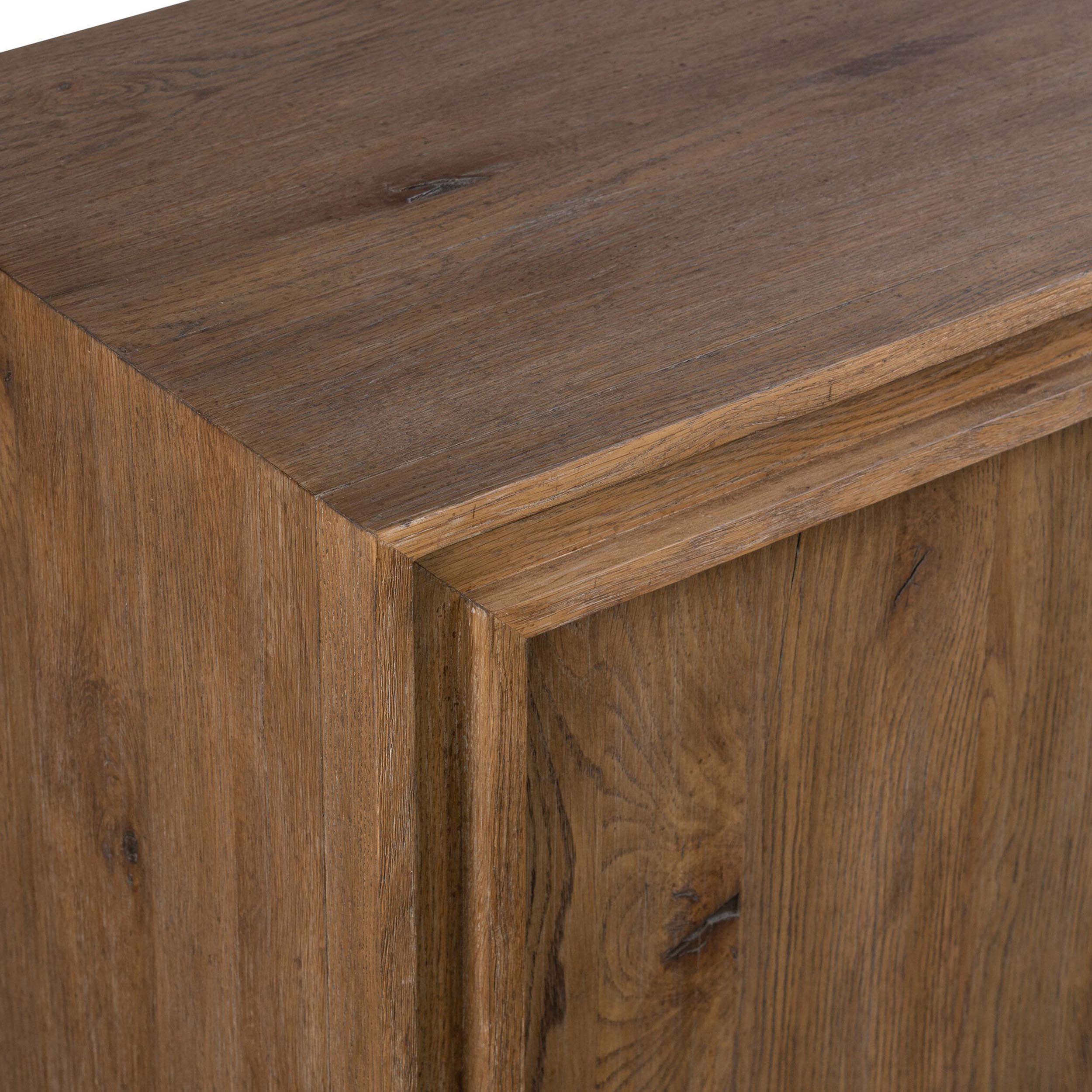 Chalmers Media Console, Weathered Oak Veneer