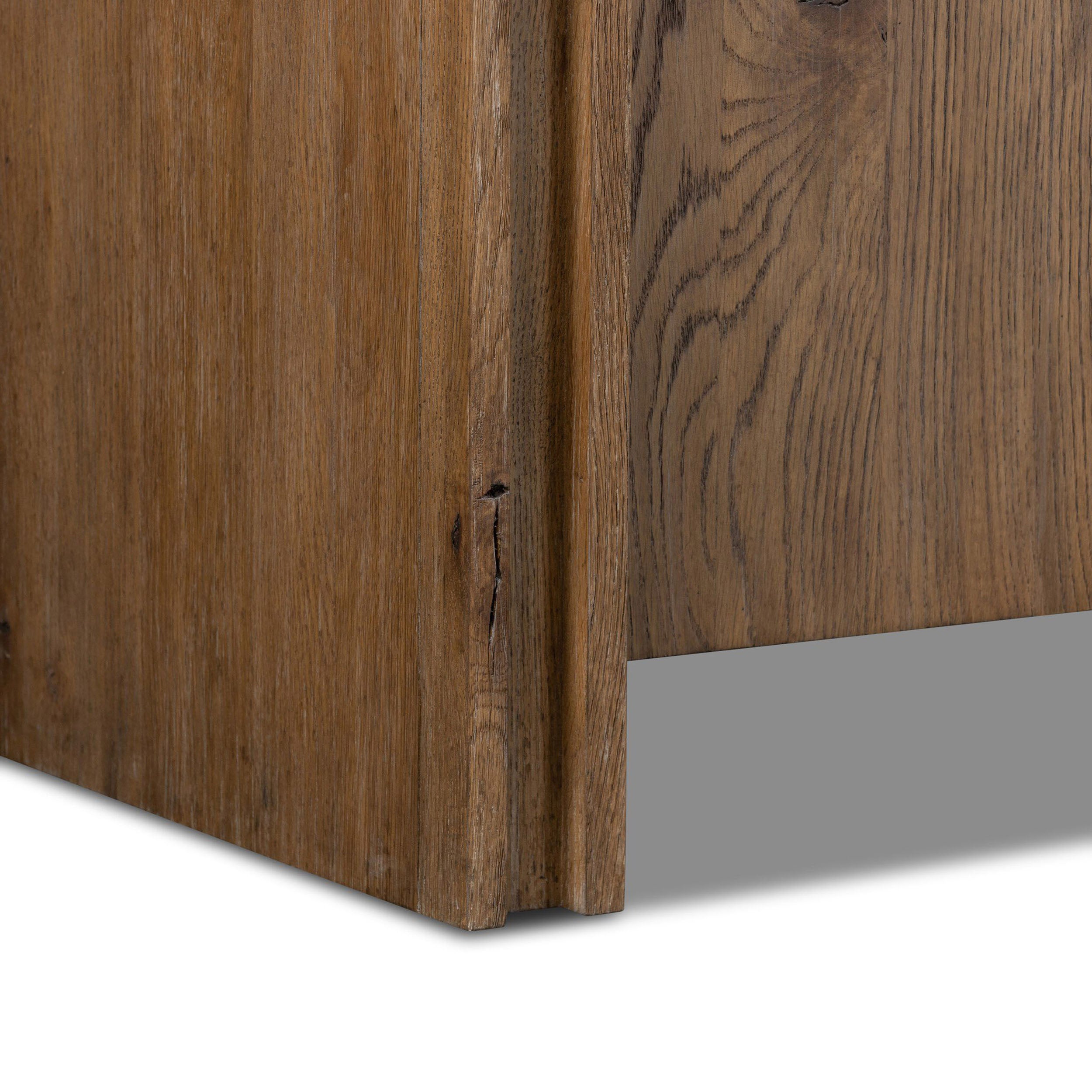 Chalmers Media Console, Weathered Oak Veneer