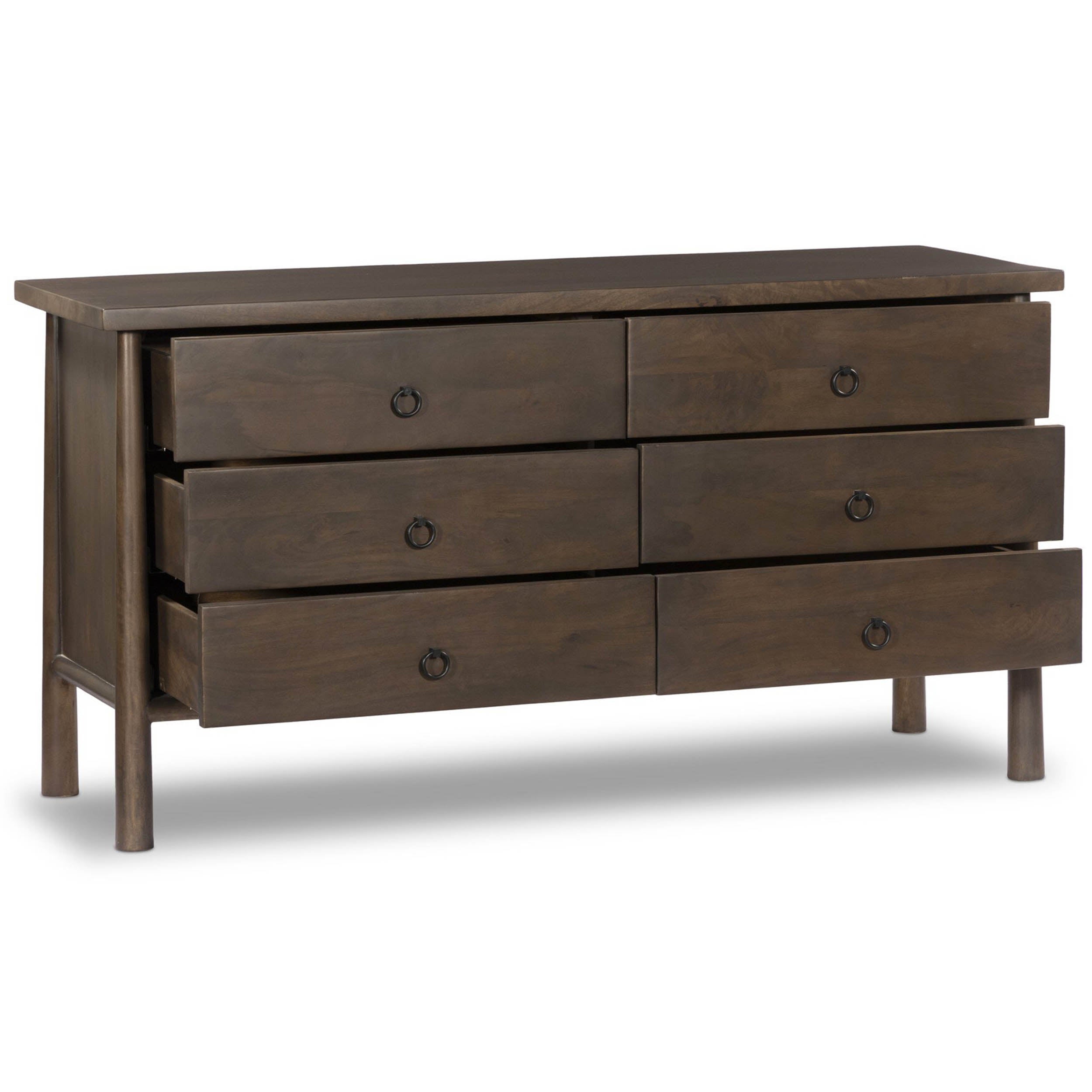 Freddie 6 Drawer Dresser, Brown