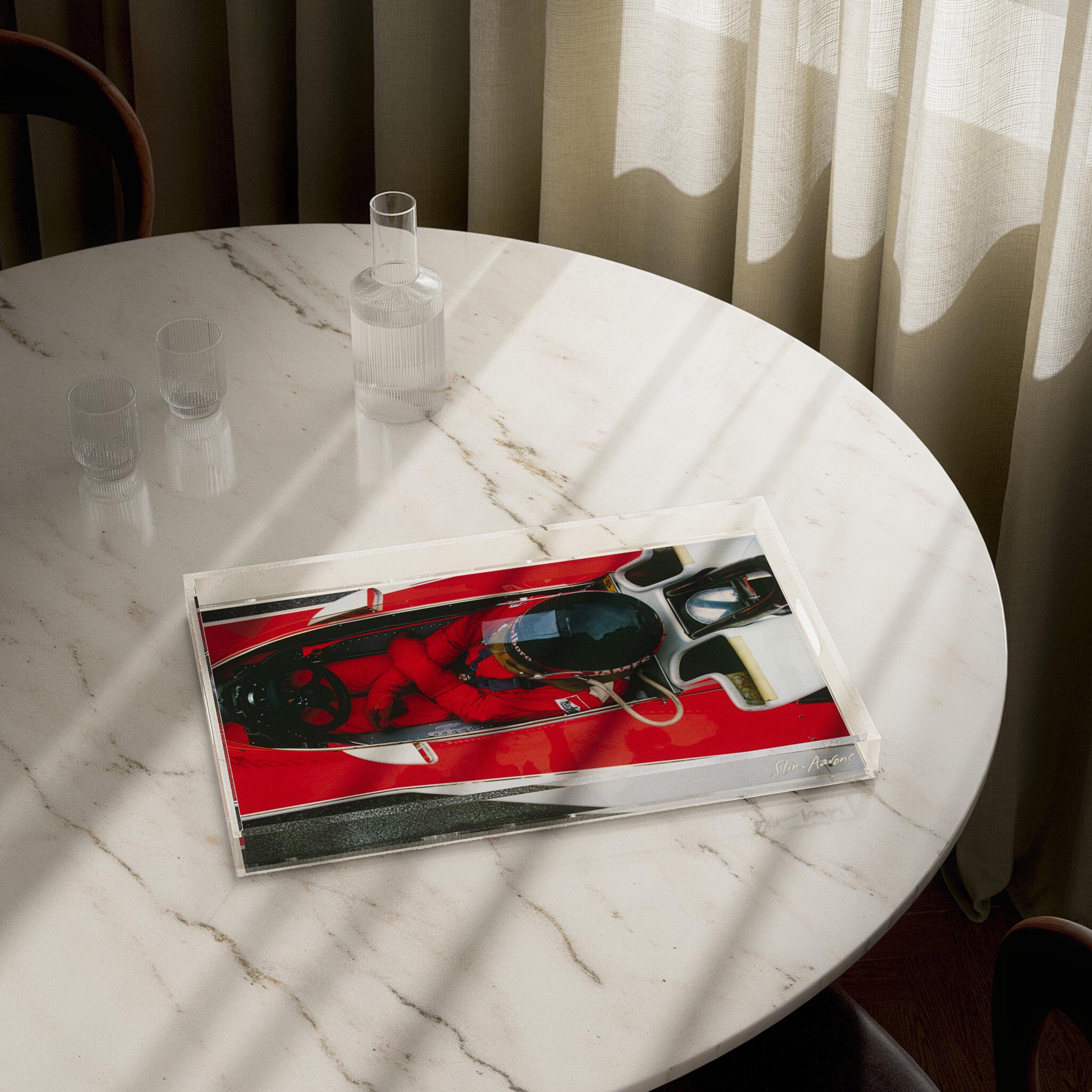 Monaco Grand Prix Tray by Slim Aarons, 1/4" Clear Cast Acrylic