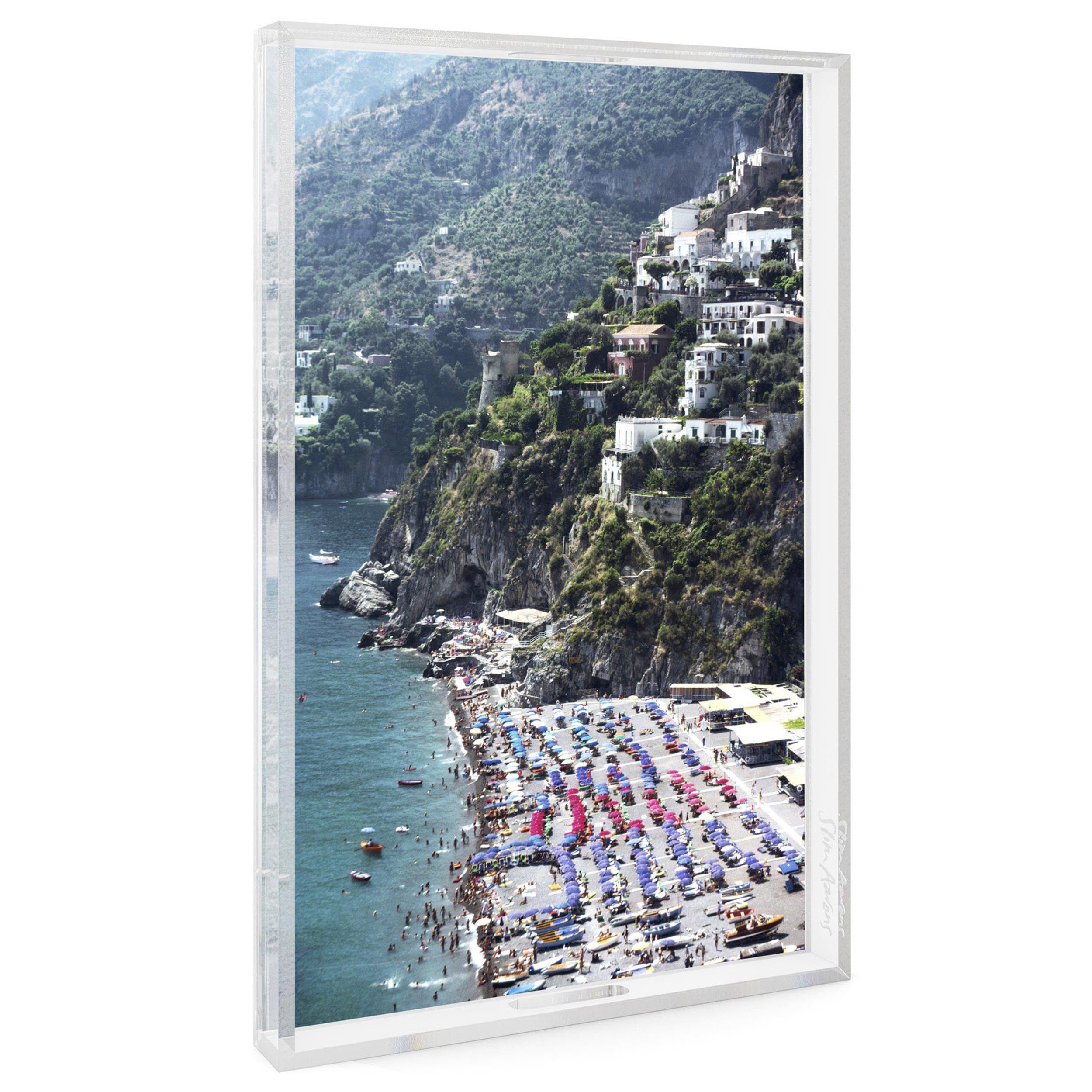 Beach In Positano Tray by Slim Aarons, 1/4" Clear Cast Acrylic