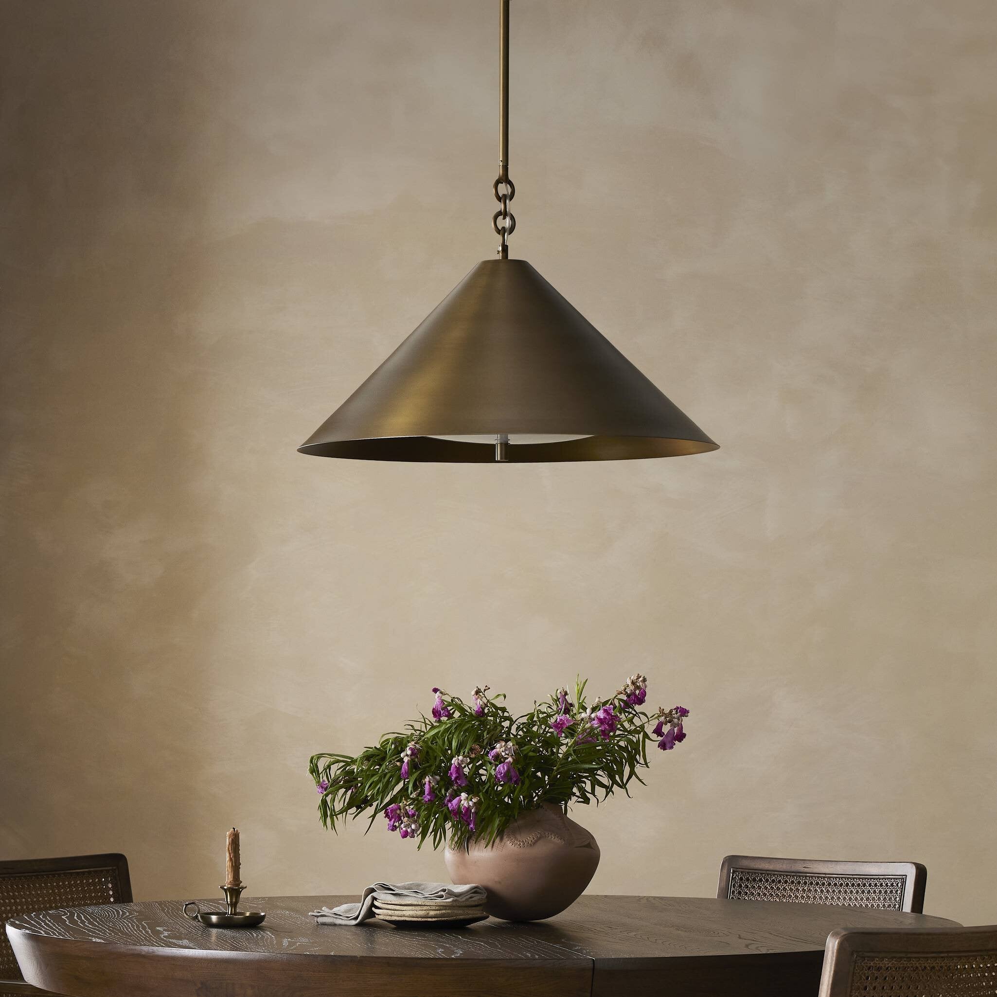 Mozelle Pendant, Milk Glass