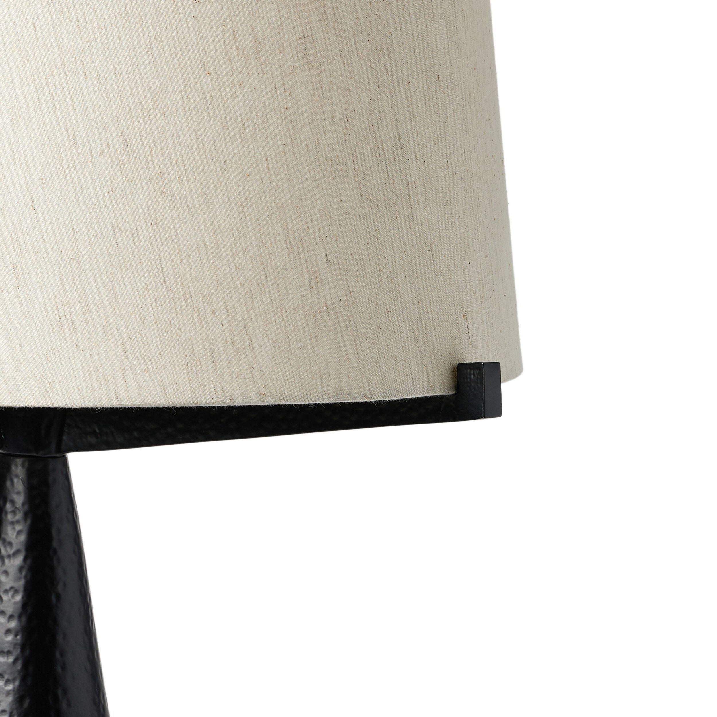 Ziggy Table Lamp, Hammered Black Aluminum