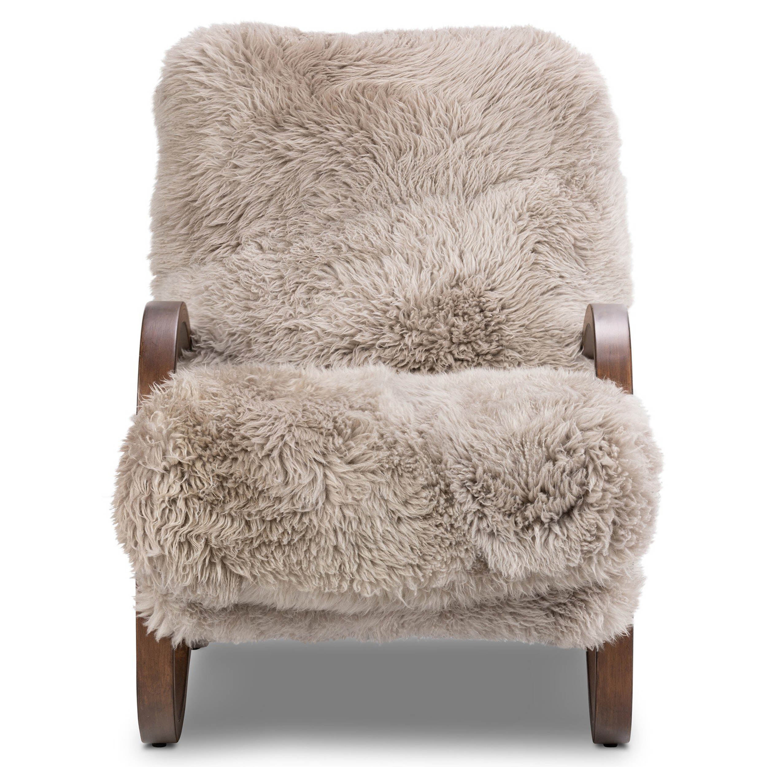 Tobin Chair, Taupe Mongolian Fur
