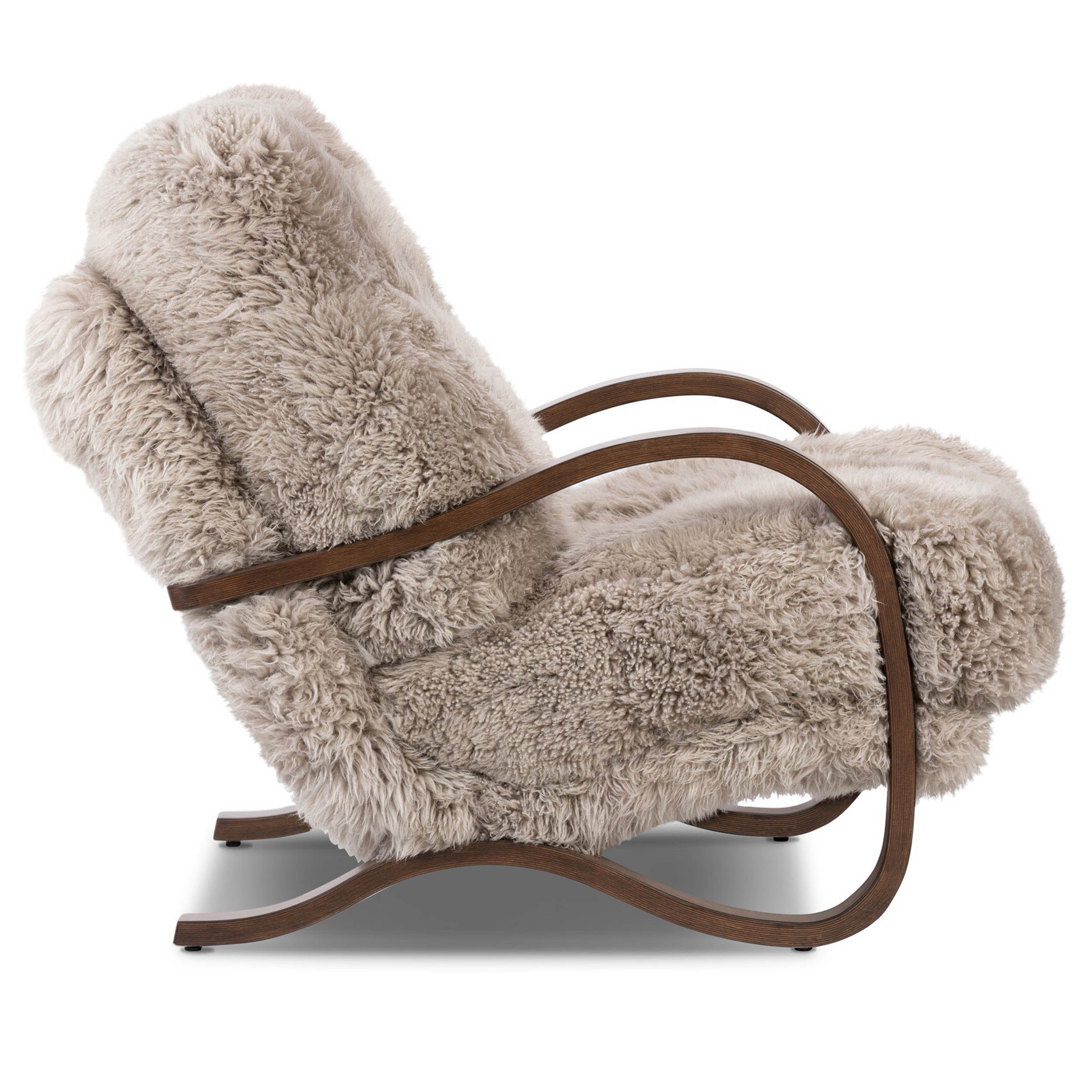 Tobin Chair, Taupe Mongolian Fur