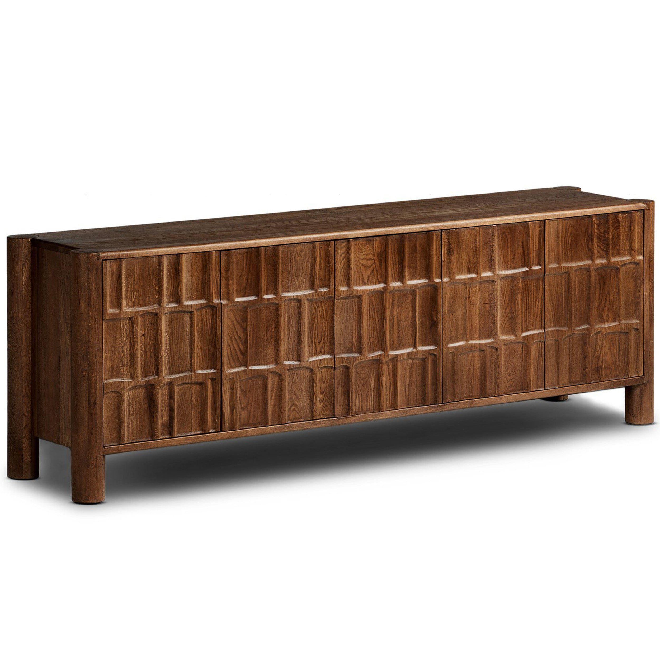 Ezri Media Console, Cocoa Oak