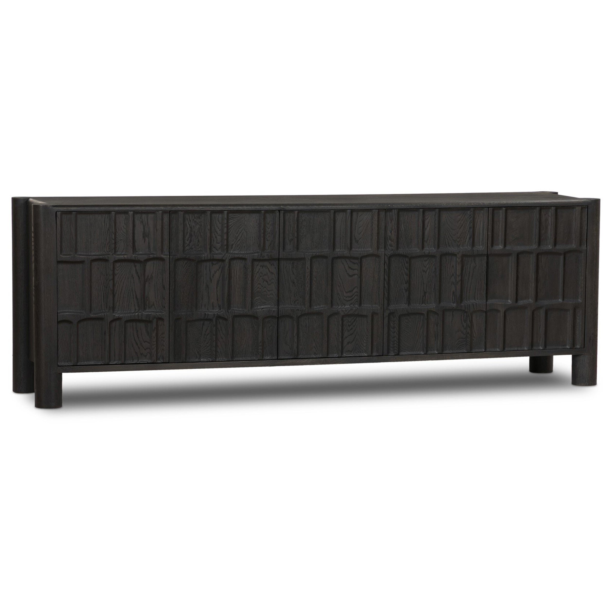 Ezri Media Console, Black Oak