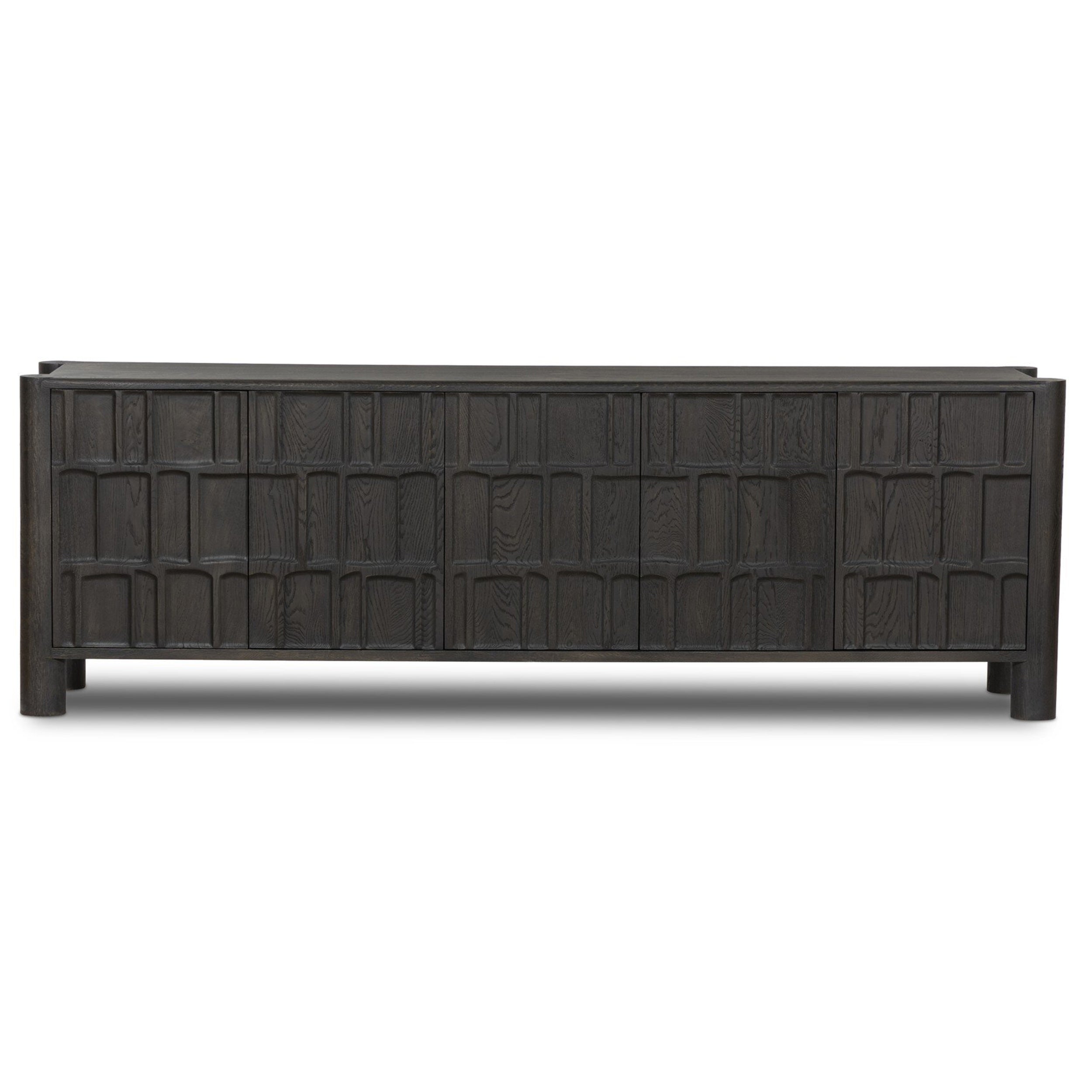 Ezri Media Console, Black Oak