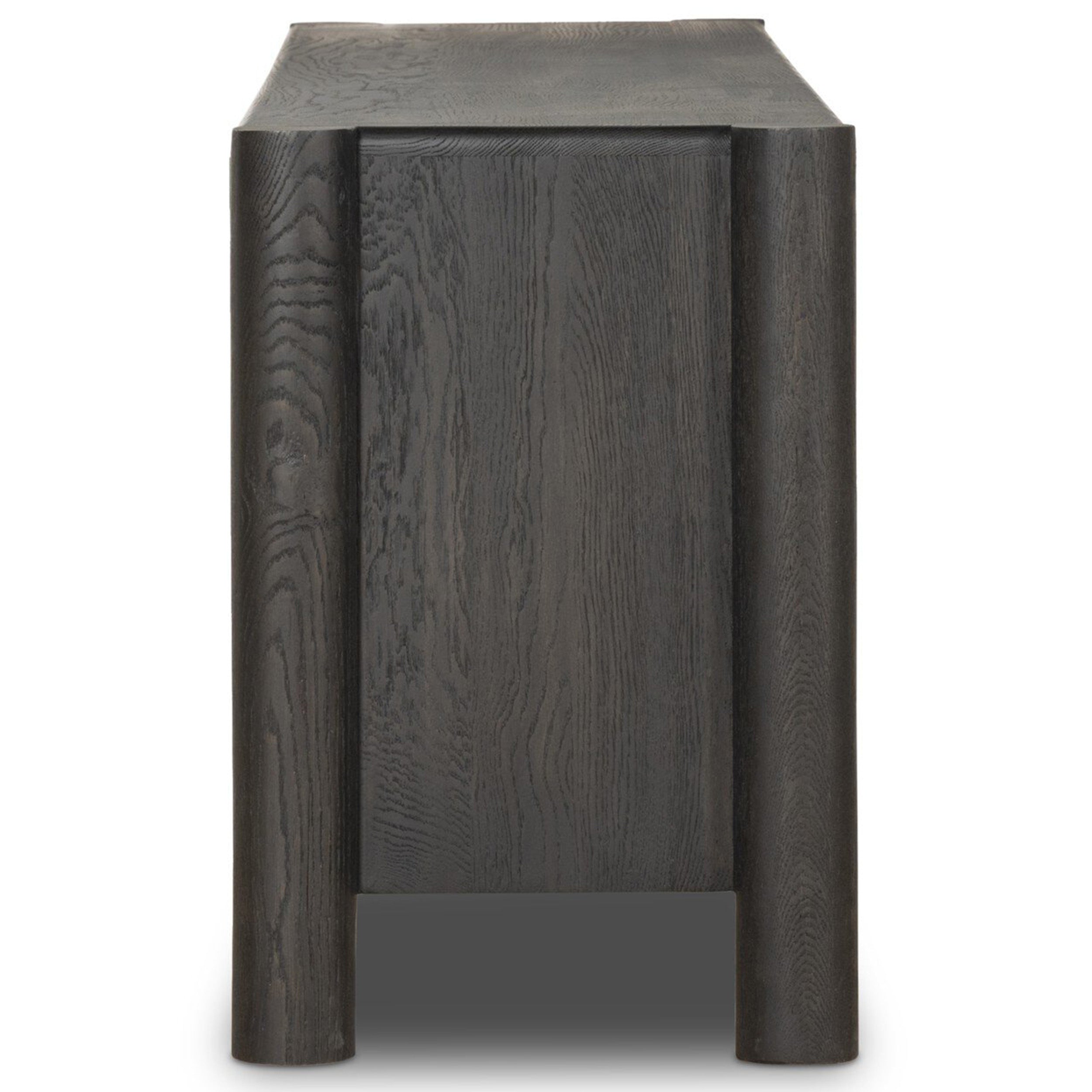 Ezri Media Console, Black Oak