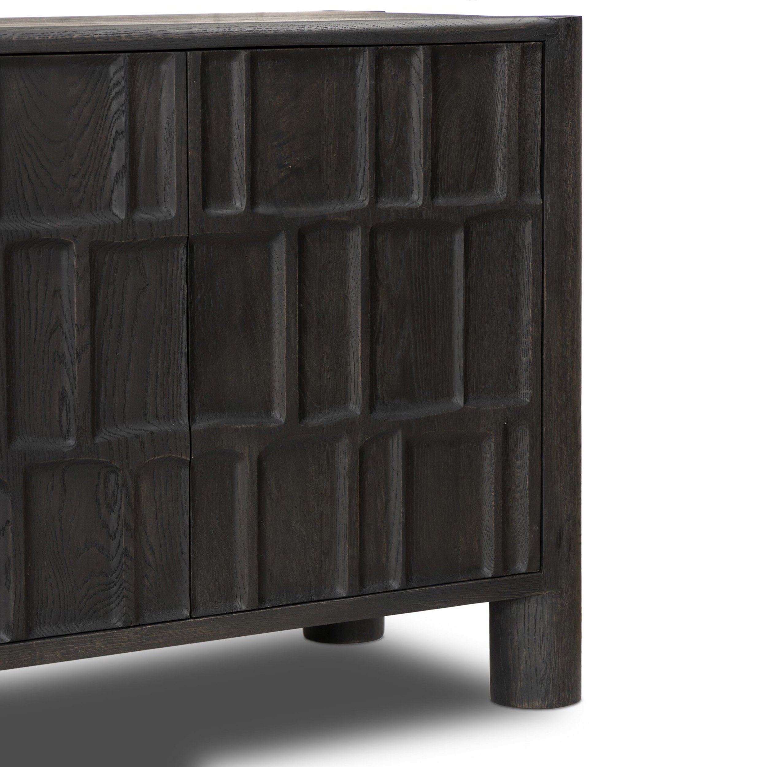 Ezri Media Console, Black Oak